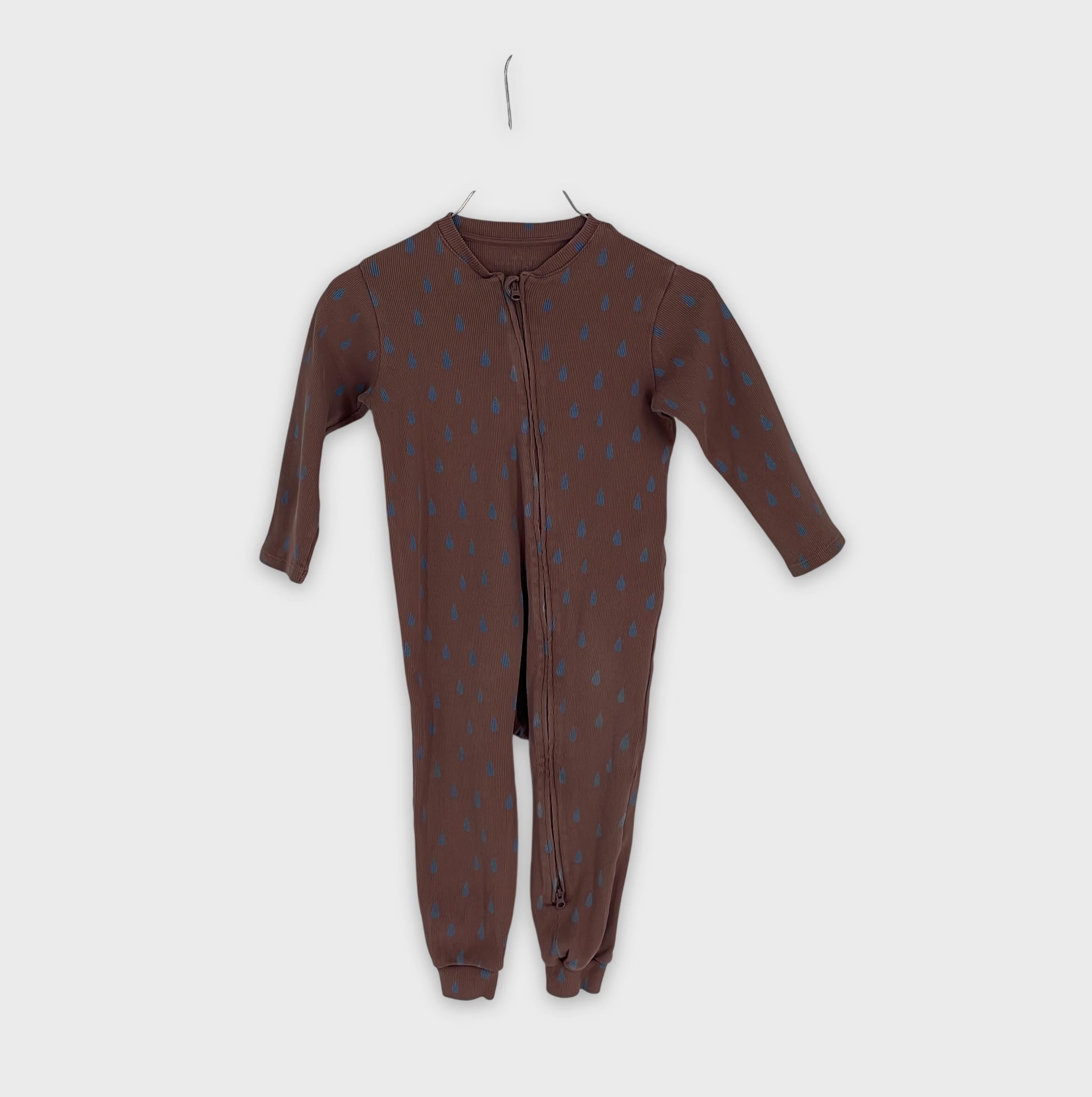 0-Pyjama grenouillère - Motifs cœurs - 1-2 ans (86/92)