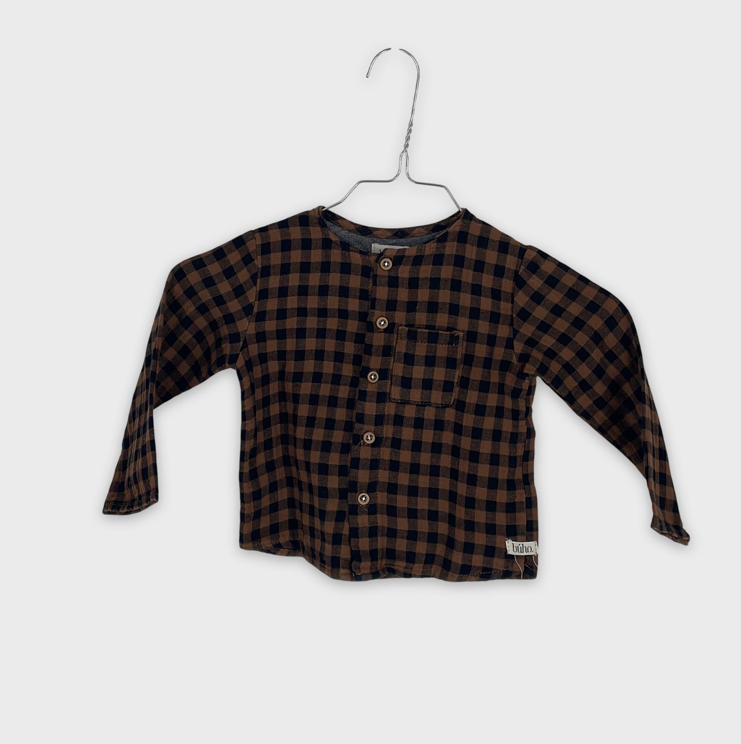 0-búho. - Chemise à carreaux - 12M