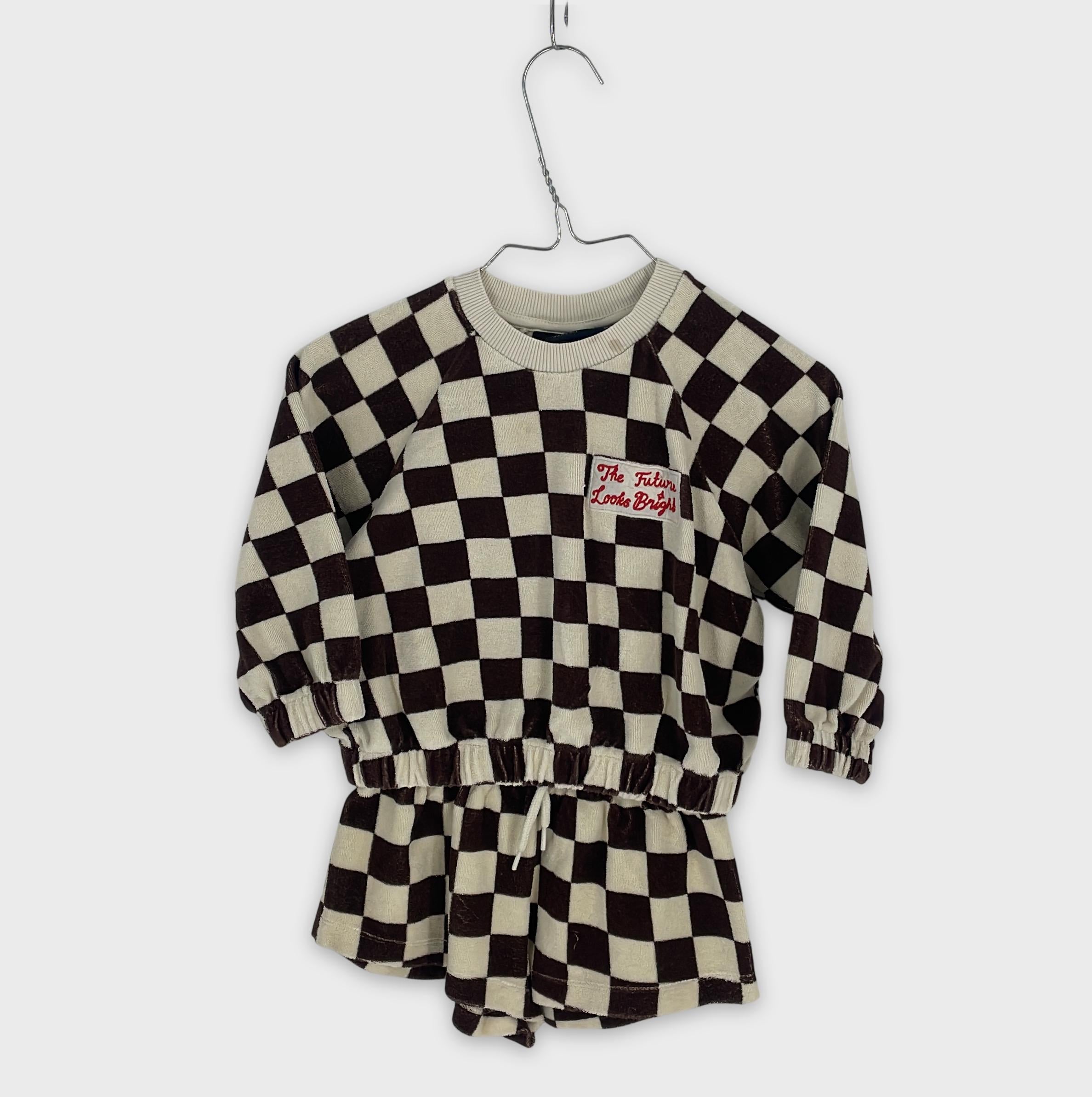 0-Mini Rodini - Ensemble Damier - 1.5-3 ans