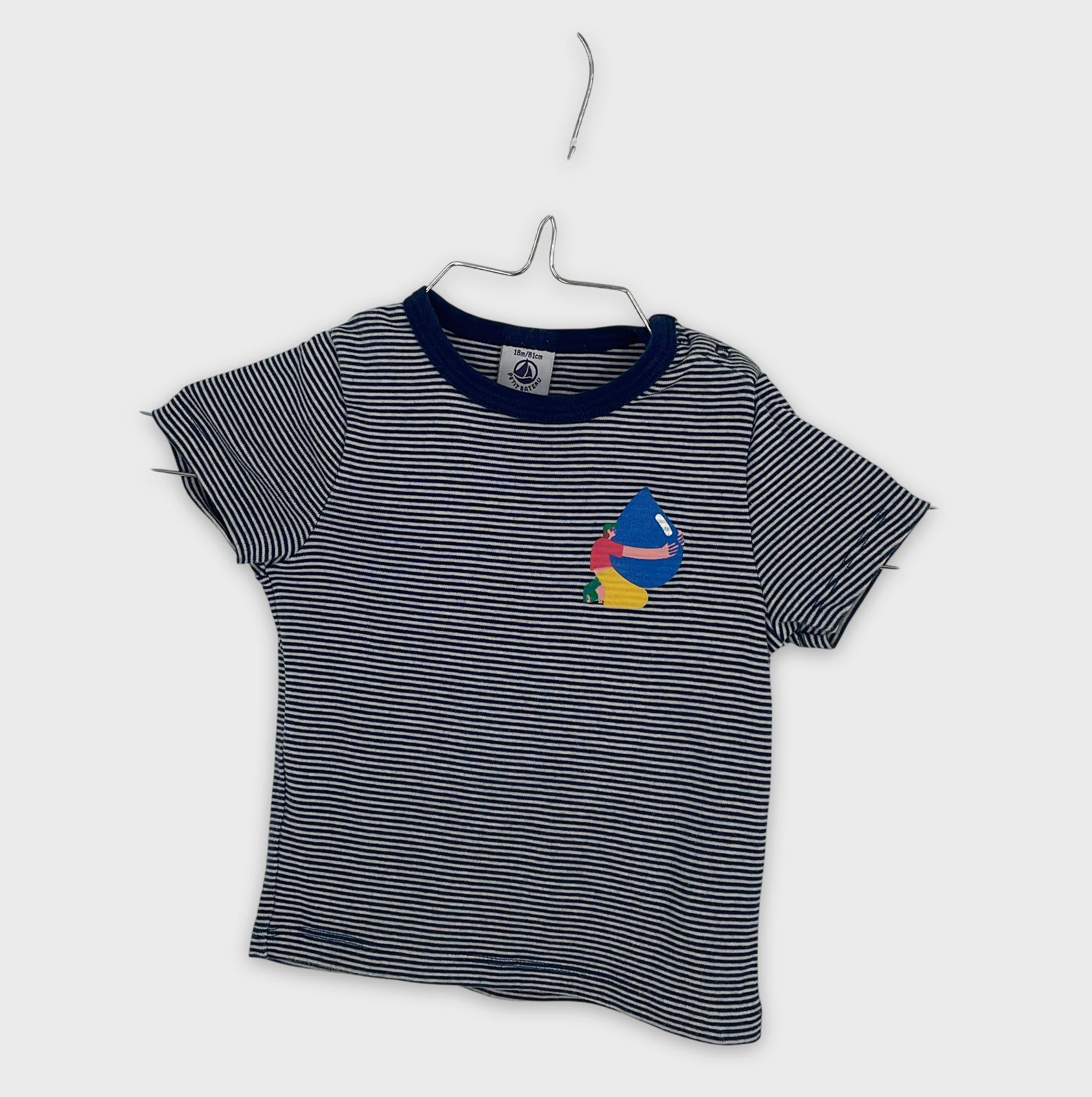 0-Petit Bateau - T-shirt rayé - 18m/81cm