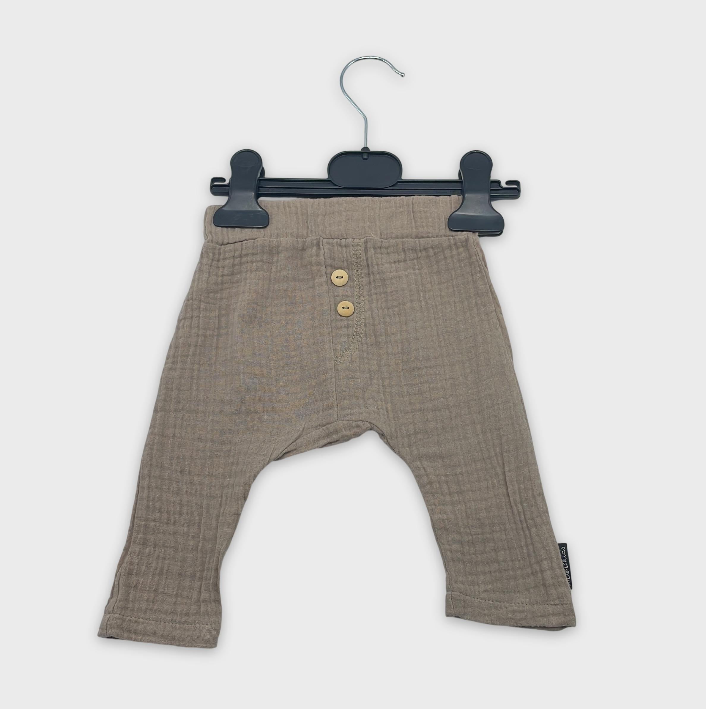 0-NO LABELS kids - Pantalon en gaze de coton - 3-6 M