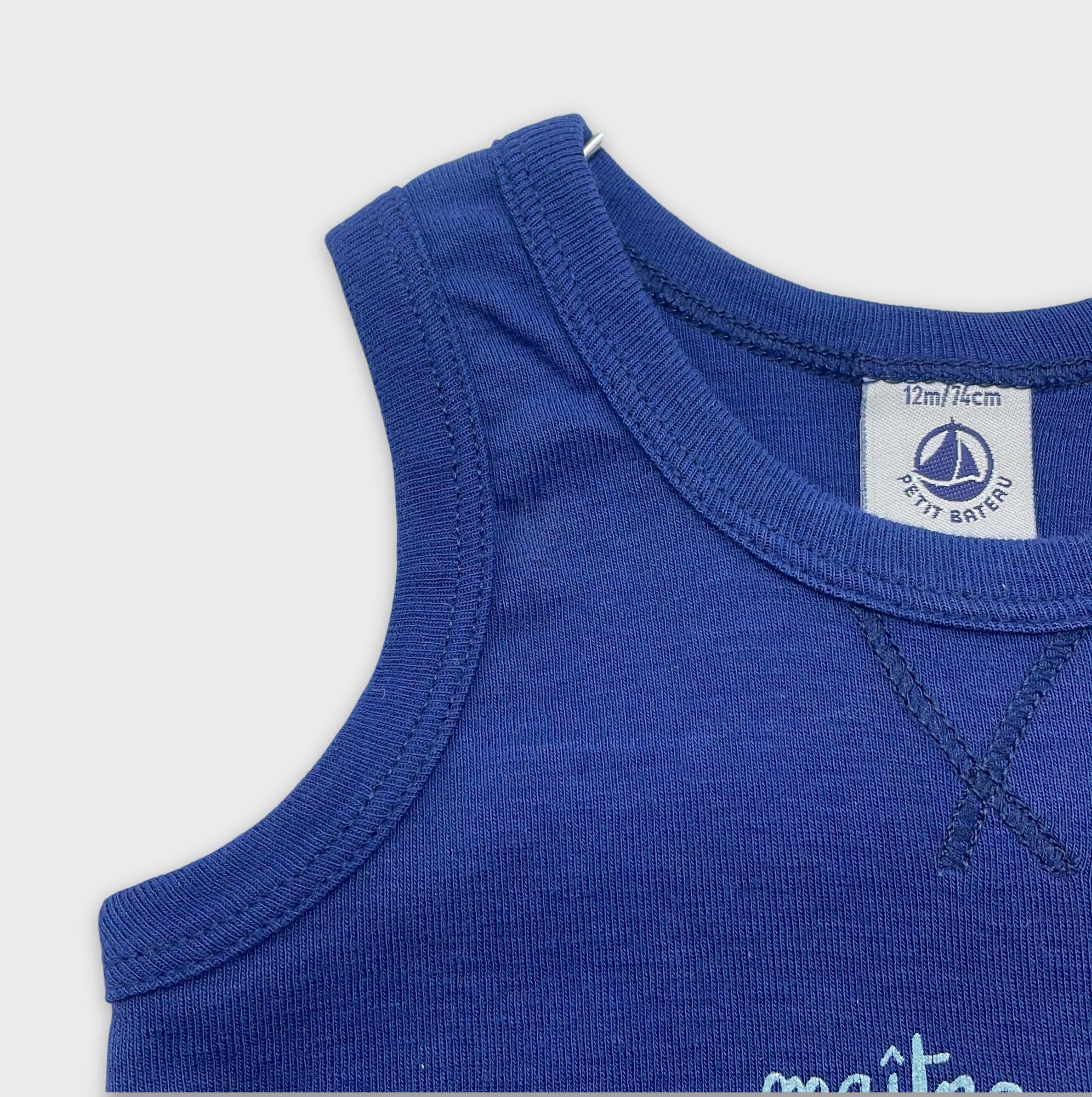 0-Petit Bateau - Débardeur bébé - 12m/74cm