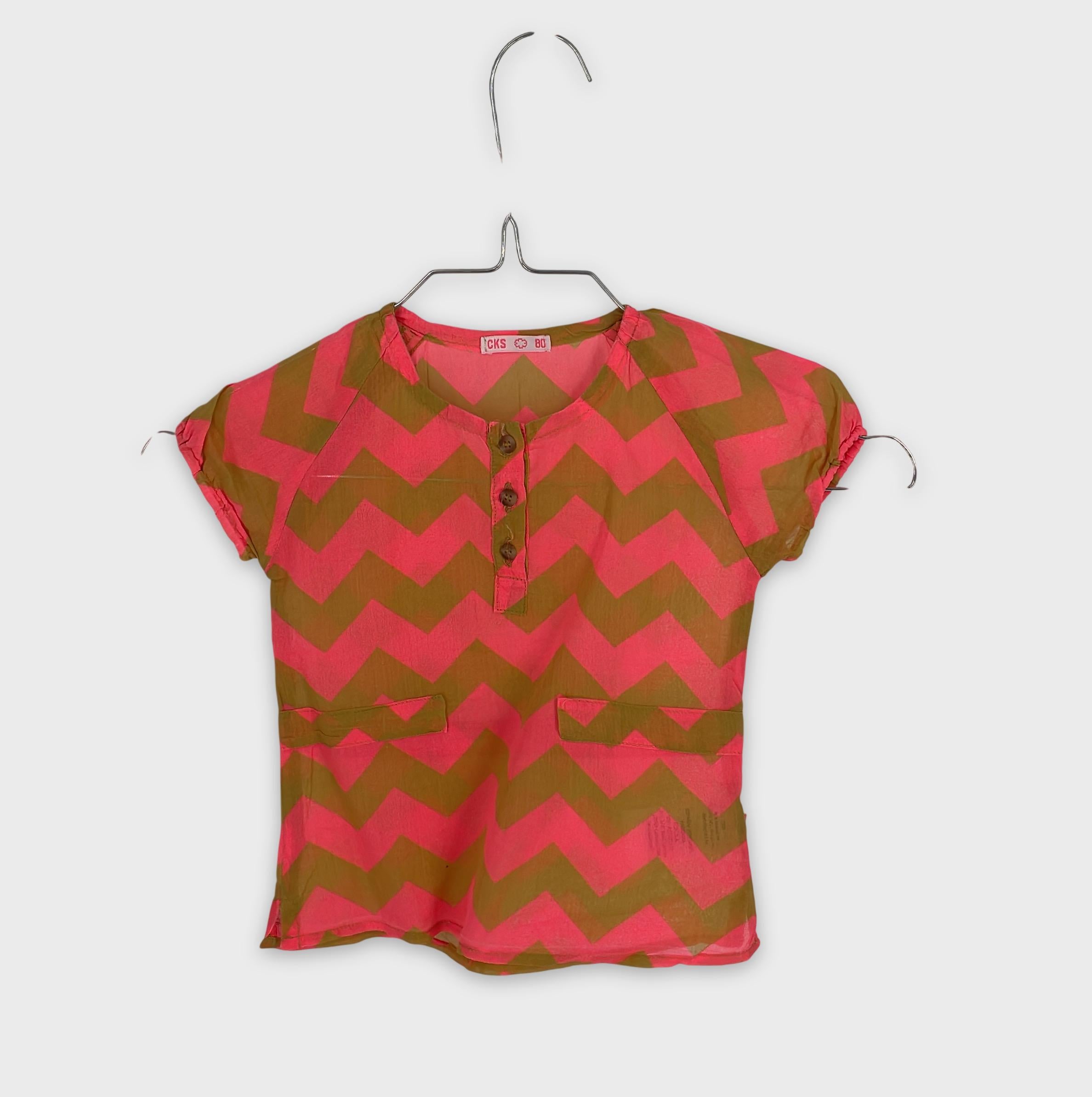 0-CKS - Chemise légère à motifs chevrons - Taille 80 cm