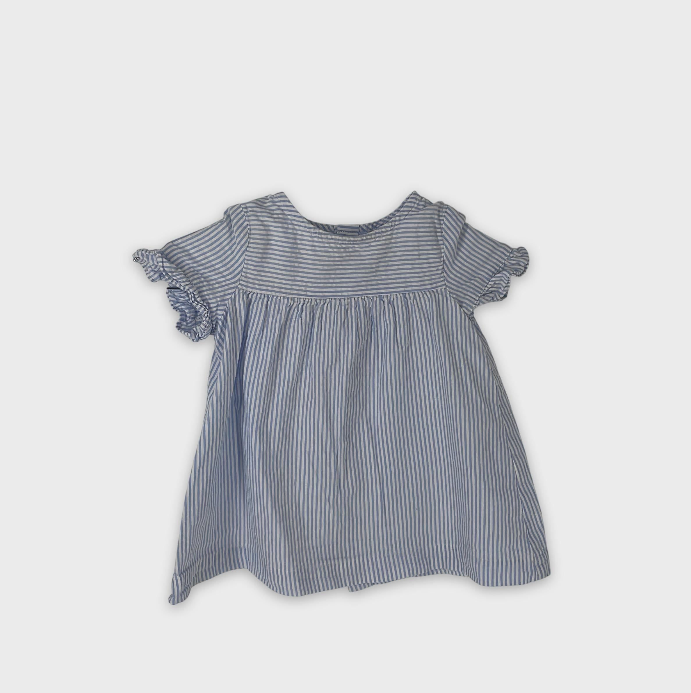 0-Zara BabyGirl - Haut rayé - 6-9 mois
