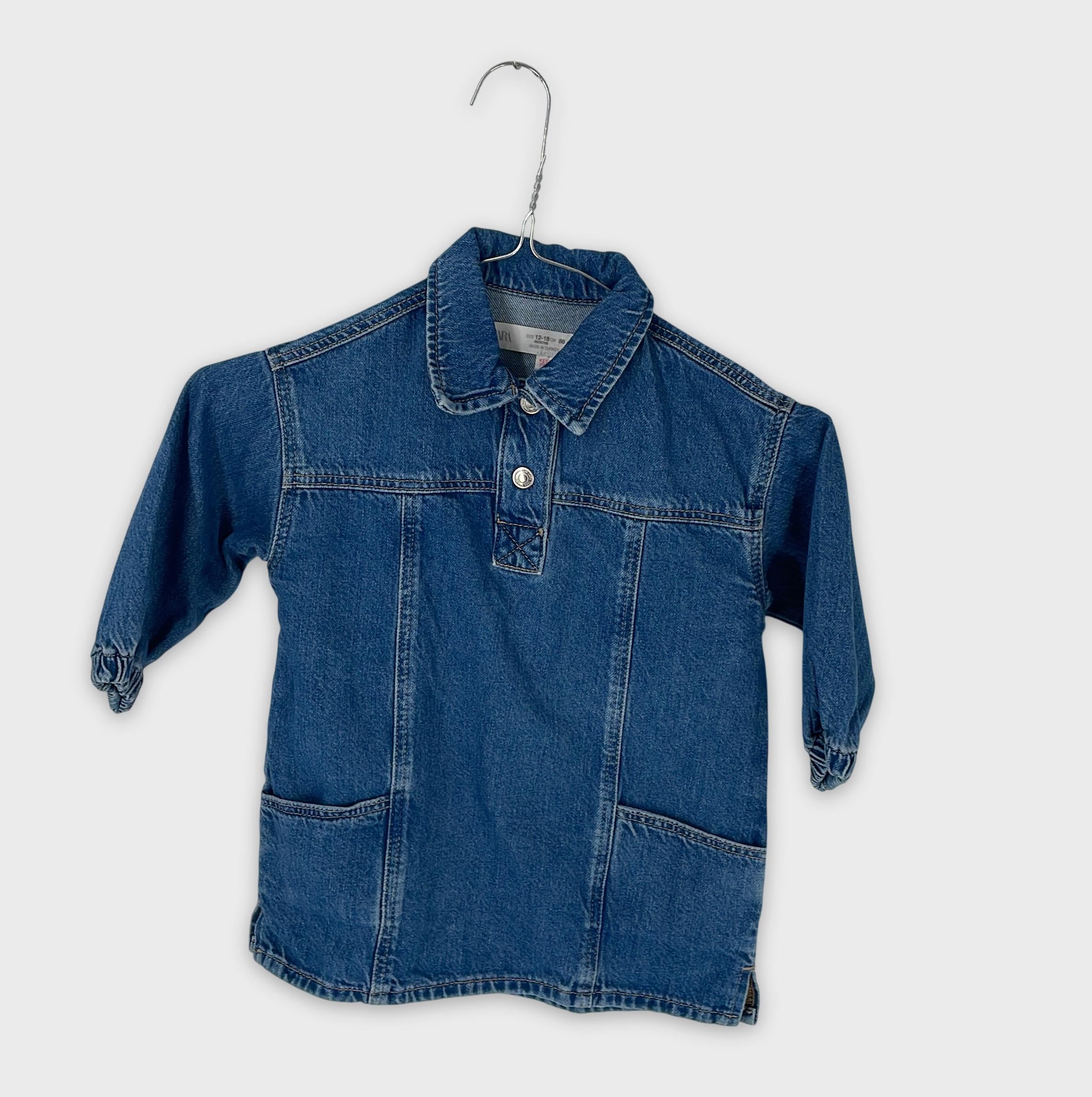 0-ZARA - Robe chemise en jean - 12-18 mois