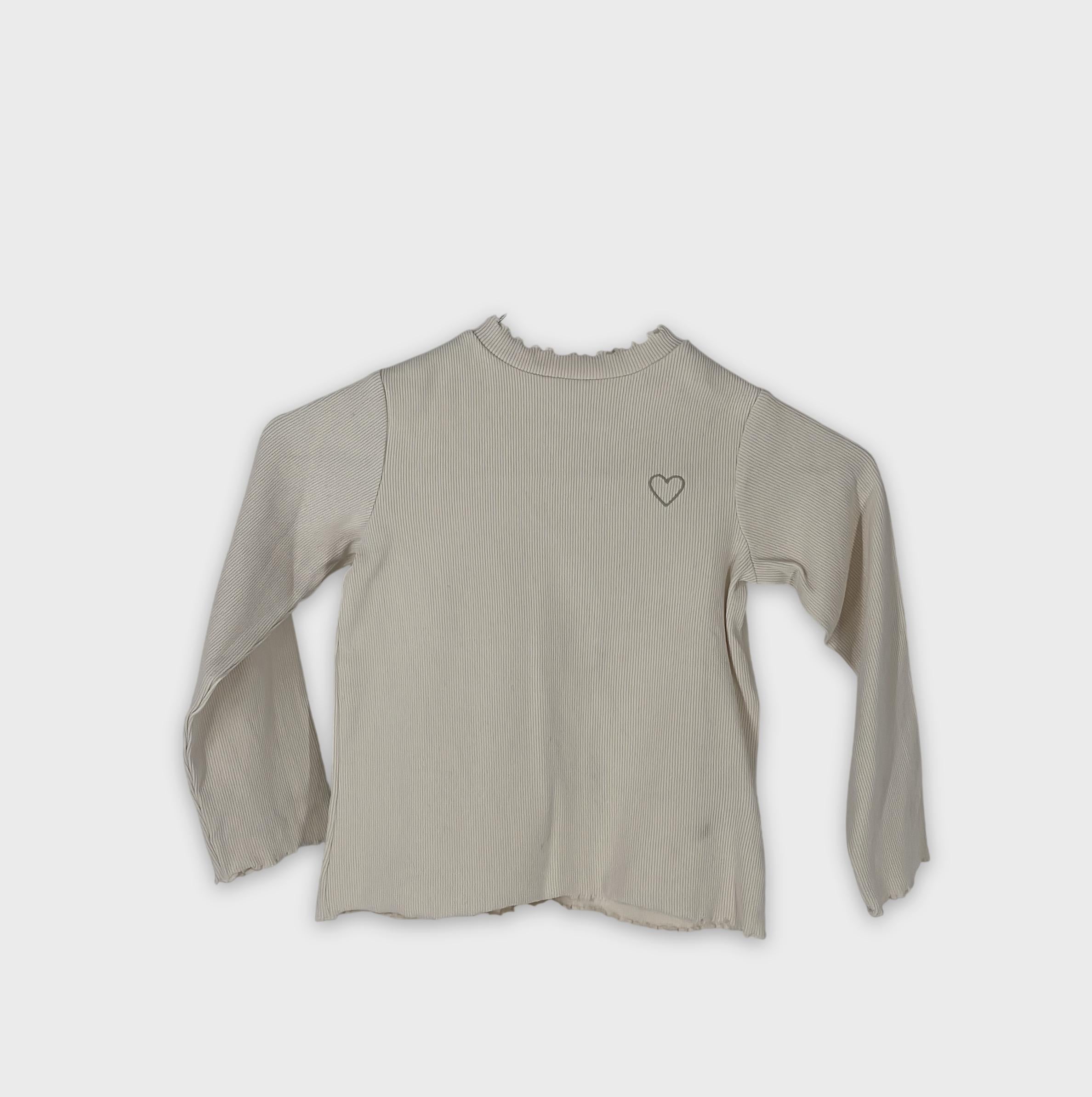0-Zara - T-shirt manches longues côtelé - 6 ans (116 cm)