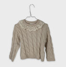 0-ZARA - Pull Maille Torsadée Col Volanté - 5 Ans