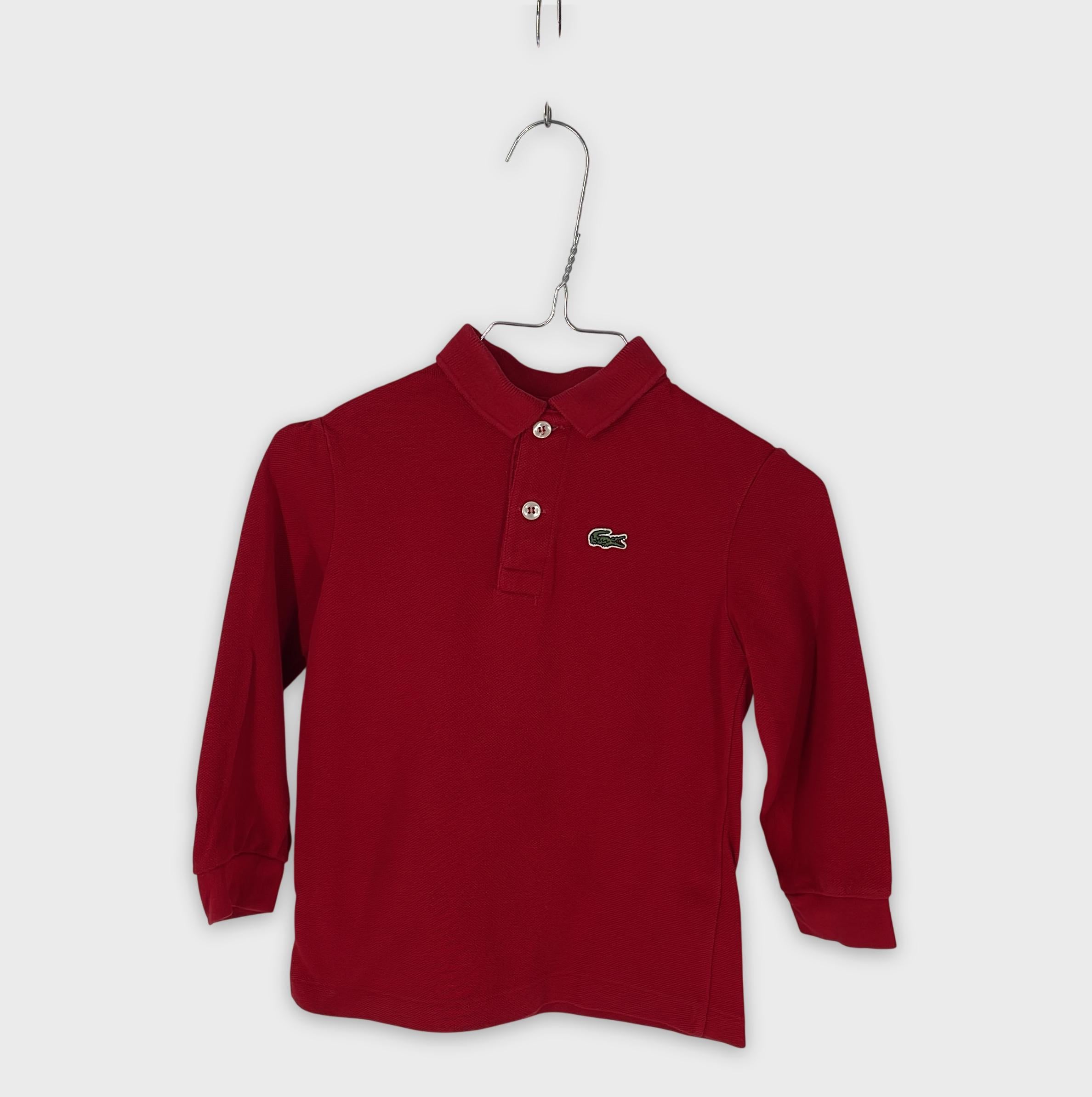 0-Lacoste - Polo manches longues - Taille 4 ans