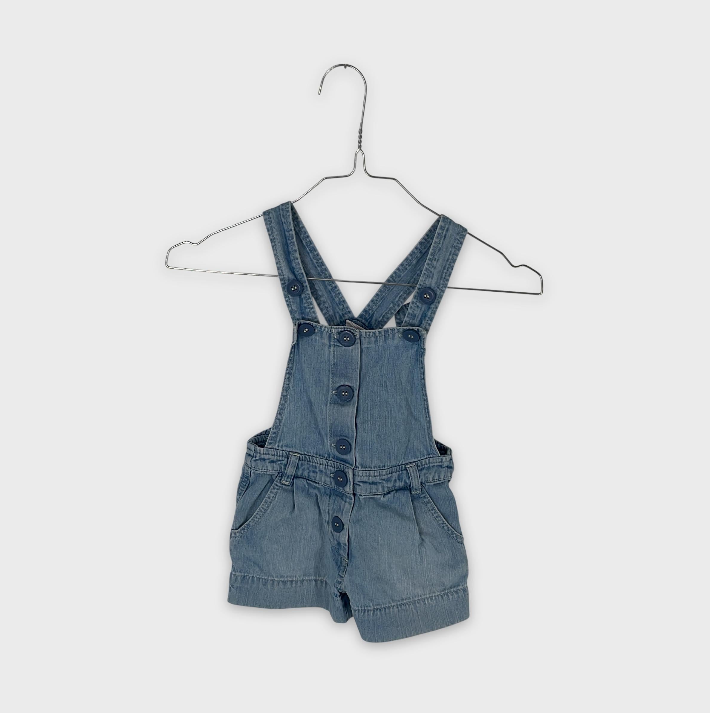 0-Petit Bateau - Salopette jupe en jean - 2 ans / 86 cm