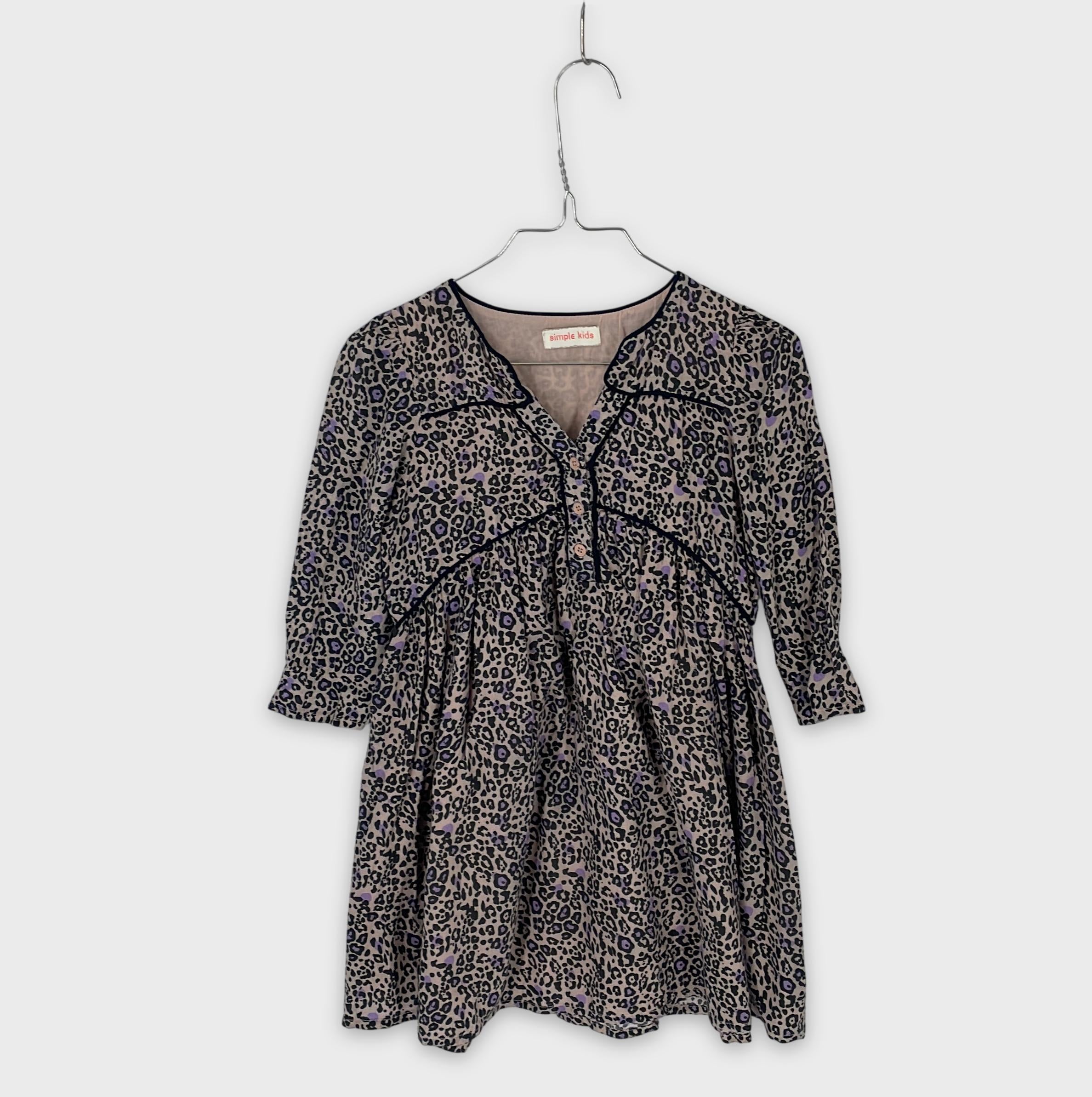 0-Simple Kids - Robe à Imprimé Léopard - 8 Ans