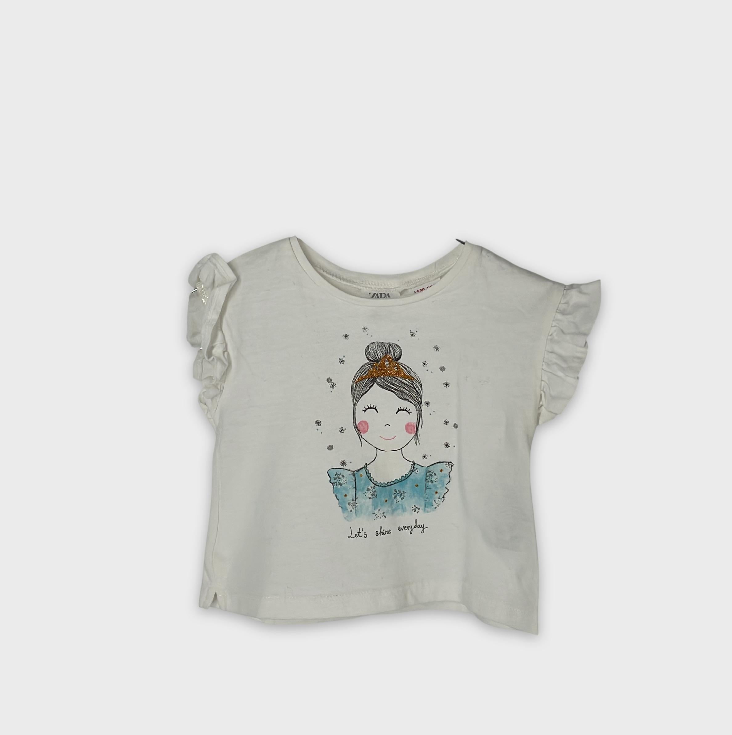 0-Zara - T-shirt à volants - 3-6 Mois