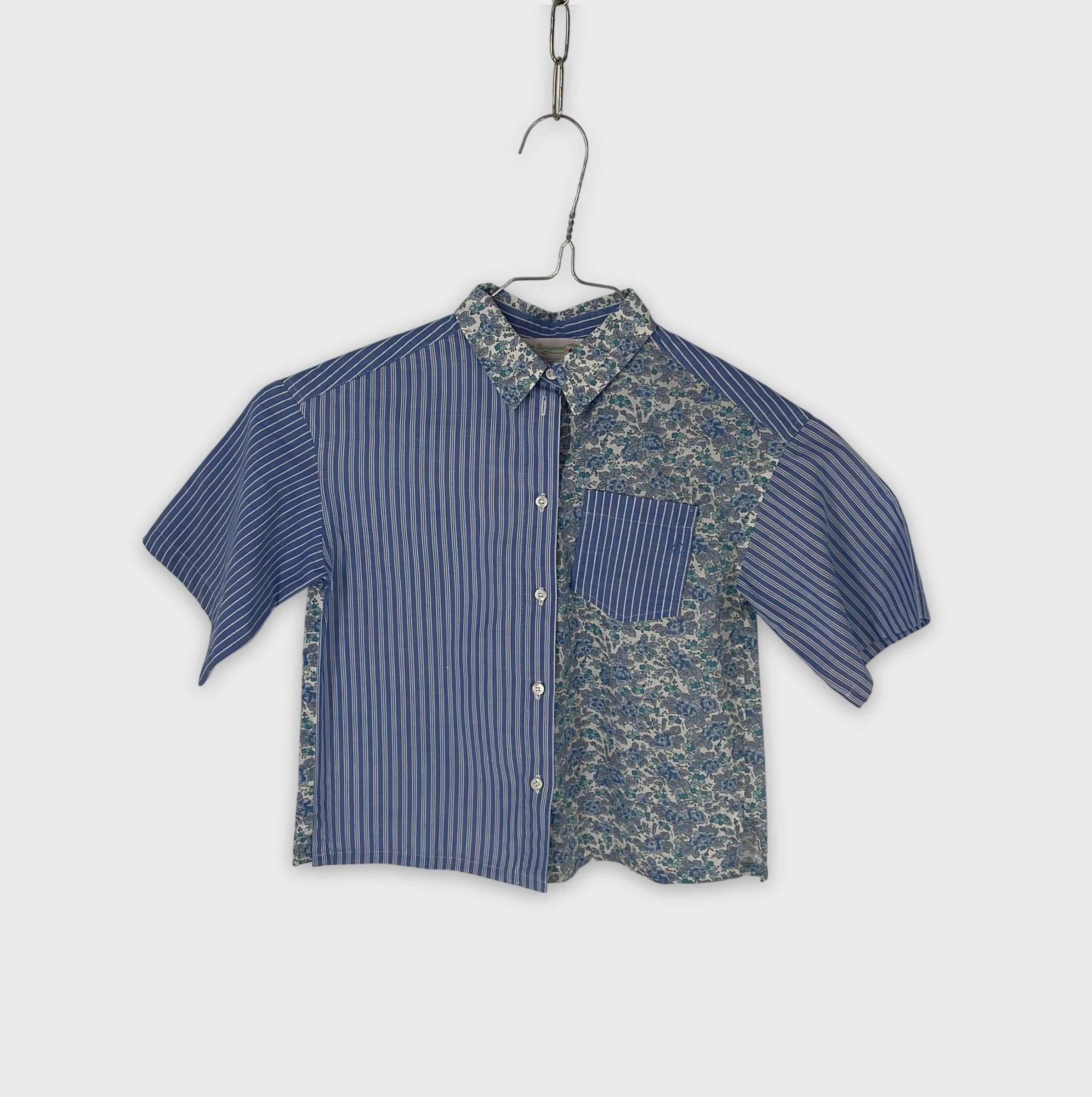 0-Bonpoint - Chemise à rayures et fleurs - 6 ans