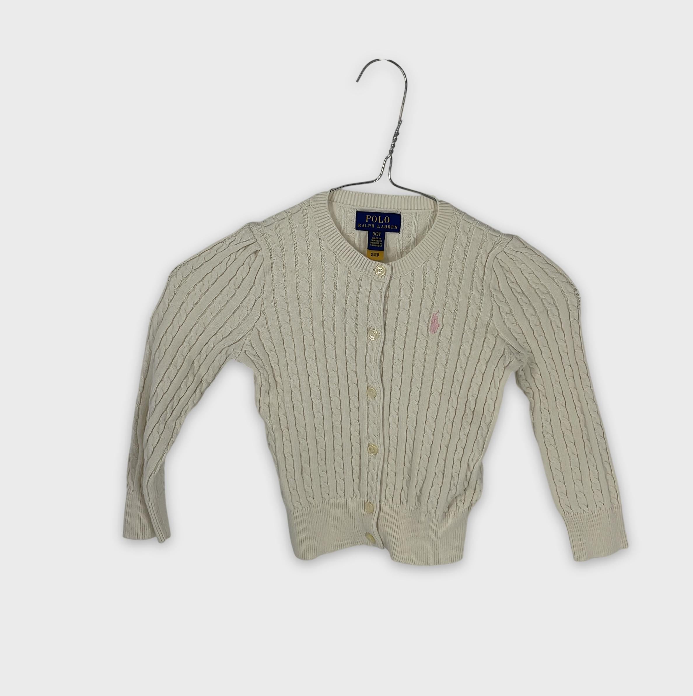 0-Polo Ralph Lauren - Cardigan en coton - 3 ans