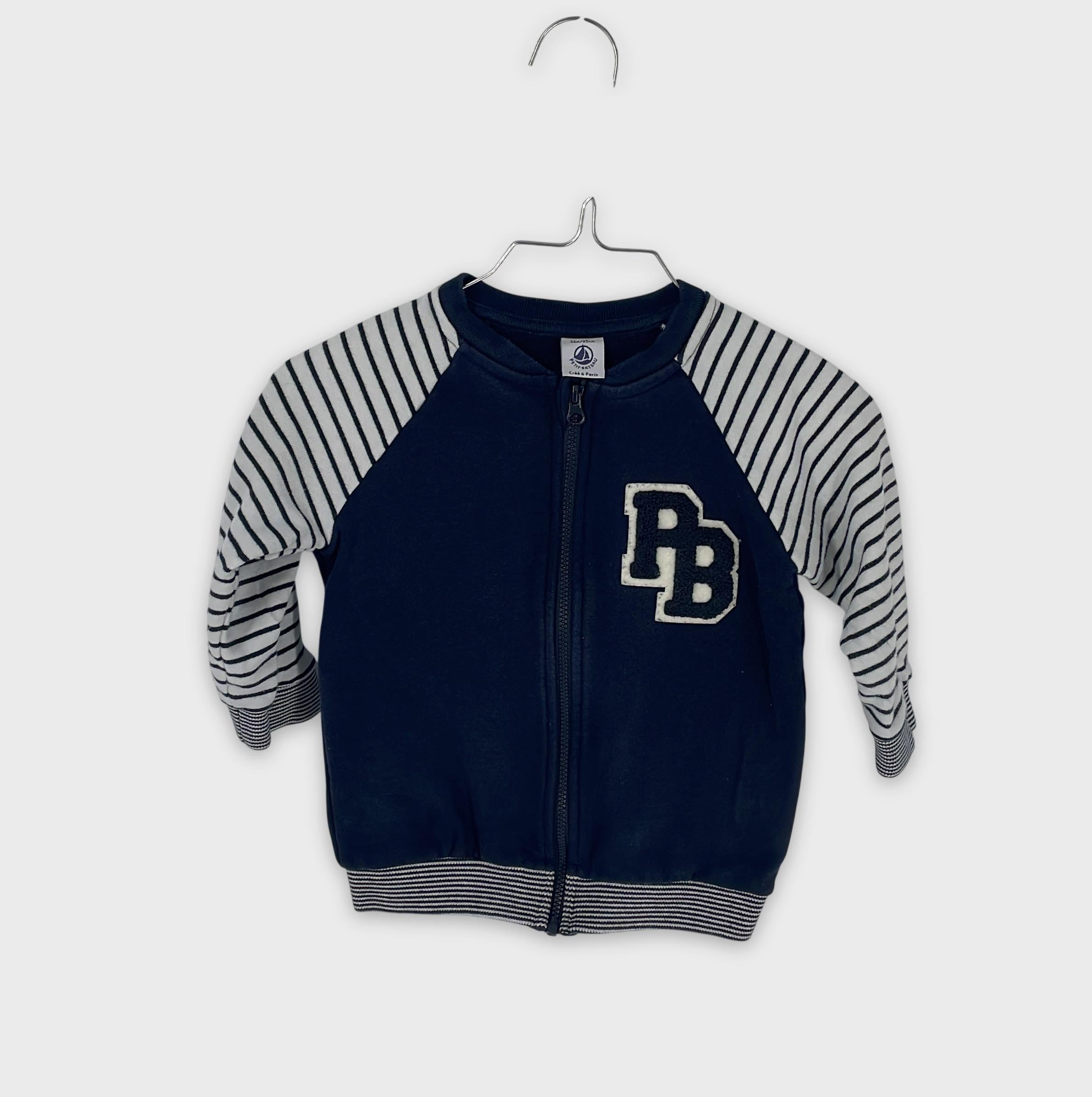 0-Petit Bateau - Gilet Sweat - 36m/95cm