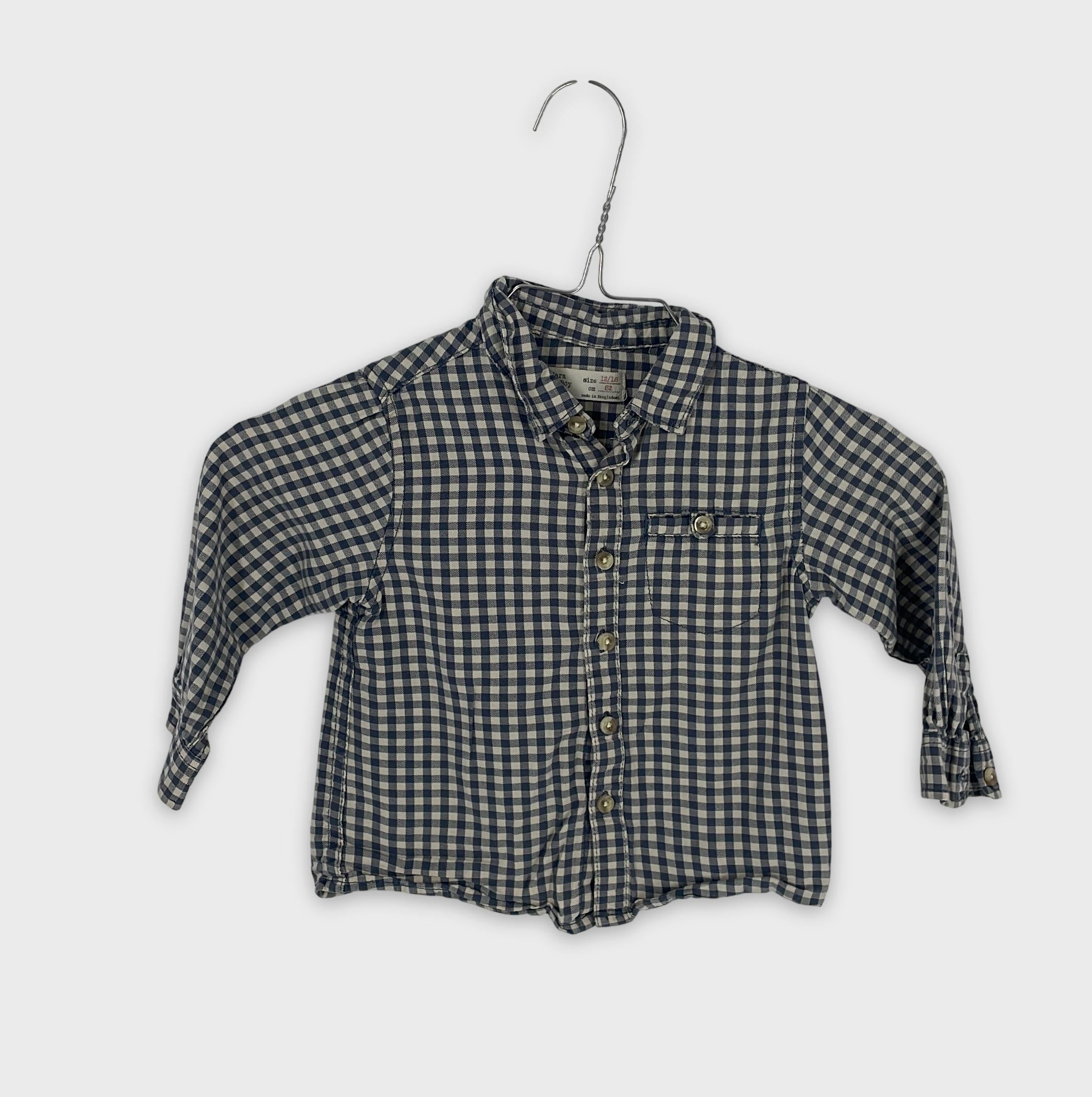 0-Zara - Chemise à carreaux vichy - 12-18 mois