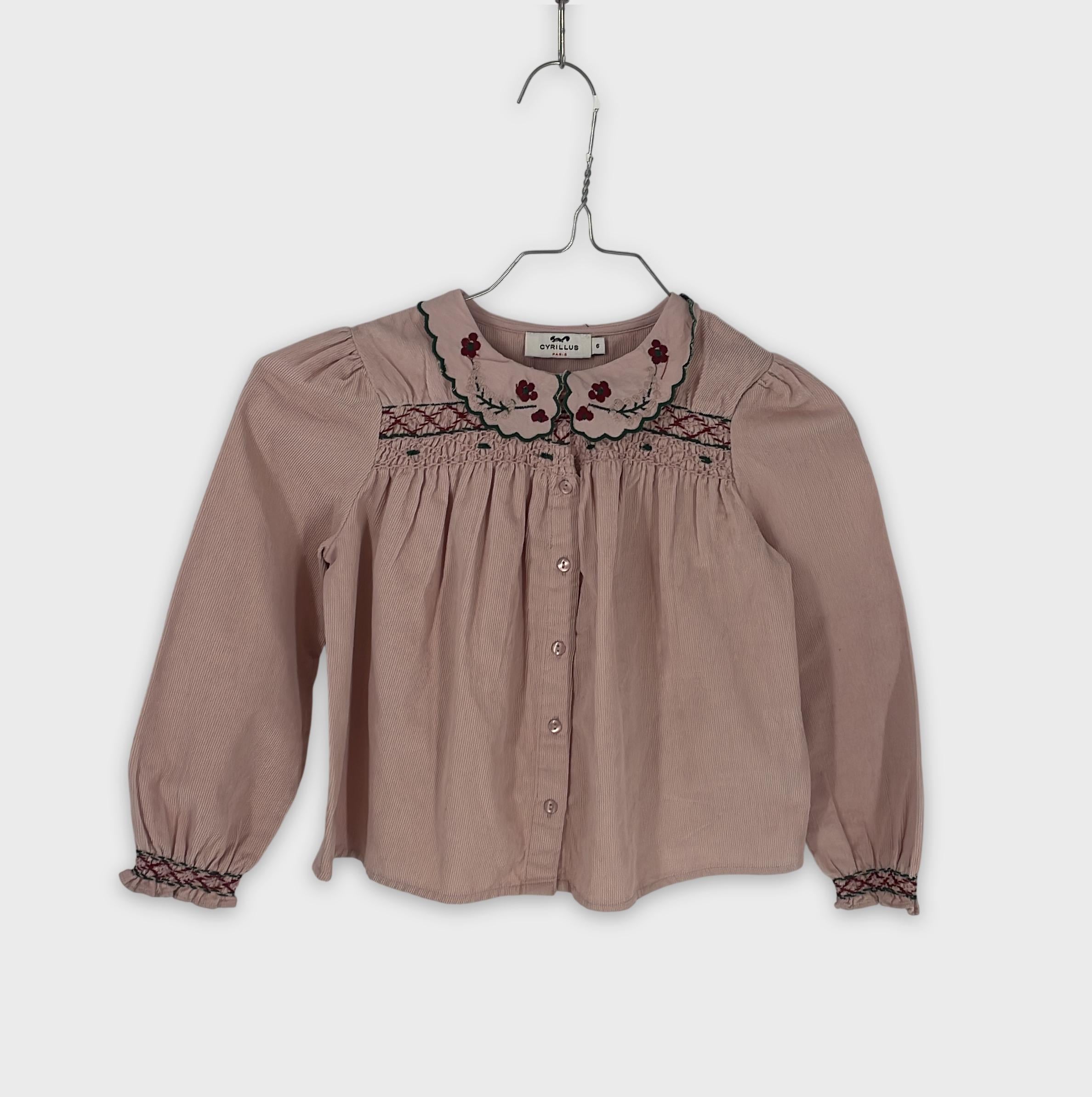 0-Cyrillus - Blouse en velours côtelé brodée - 6 ans