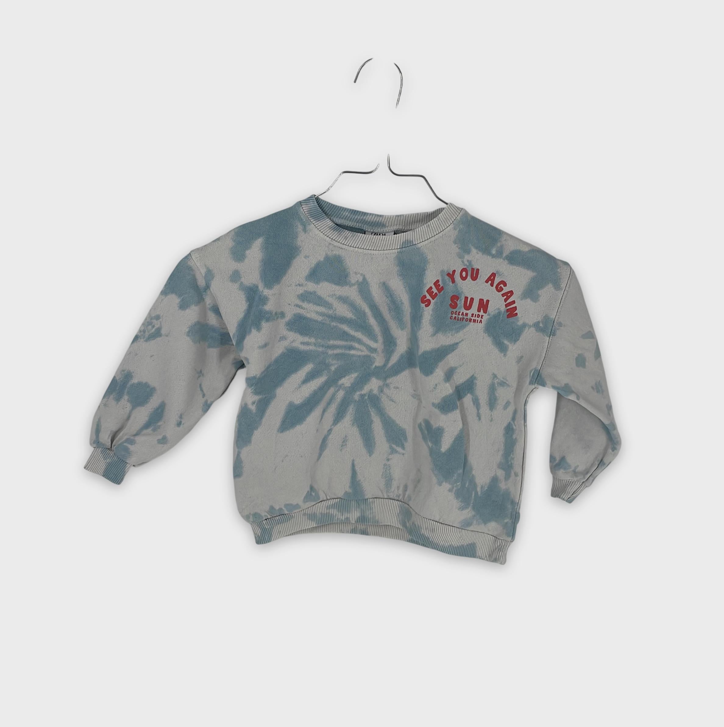 0-Zara - Sweat-shirt tie-dye - 12-18 mois
