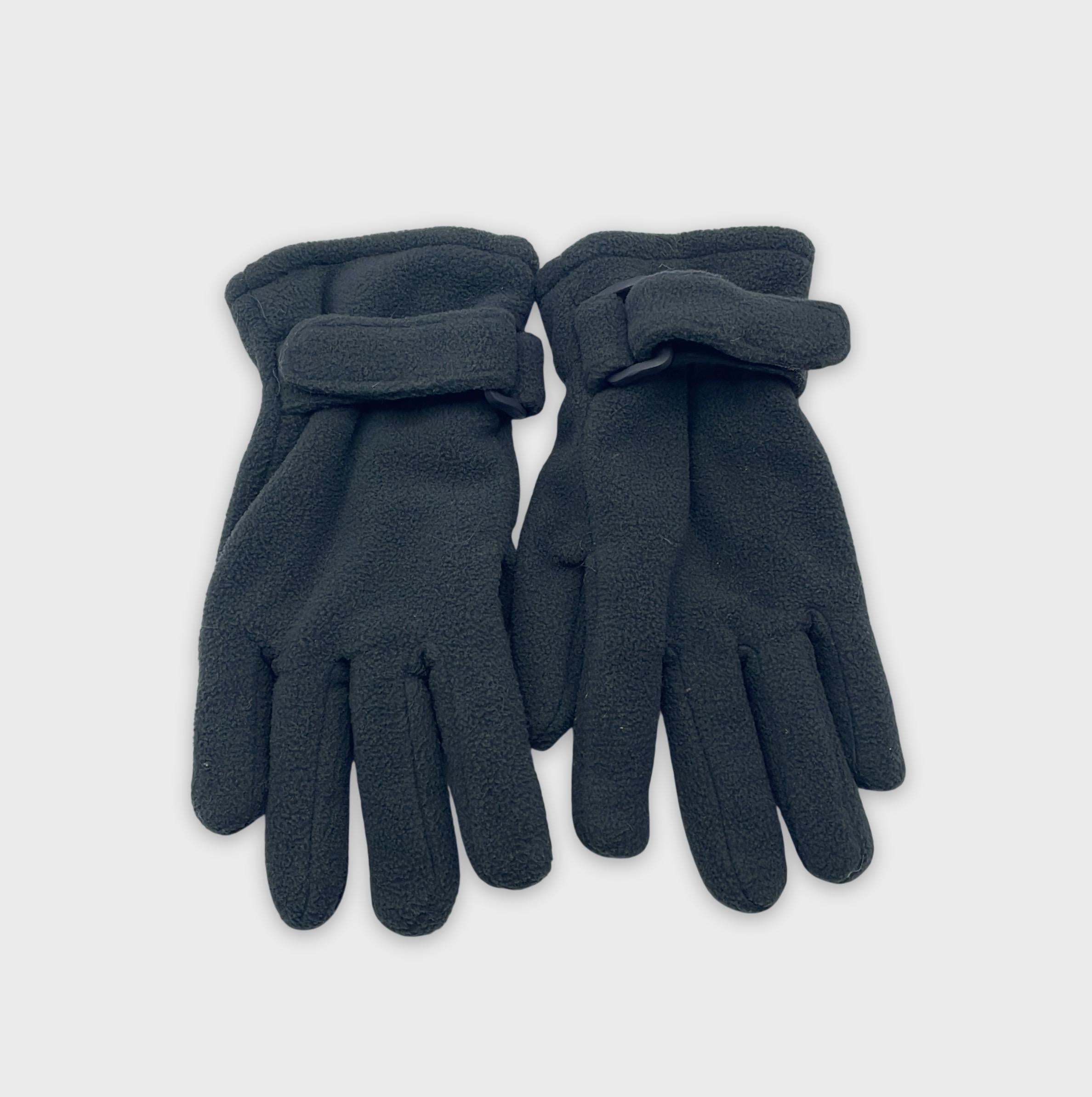 0-Gants en Polaire - Noir - Taille Large