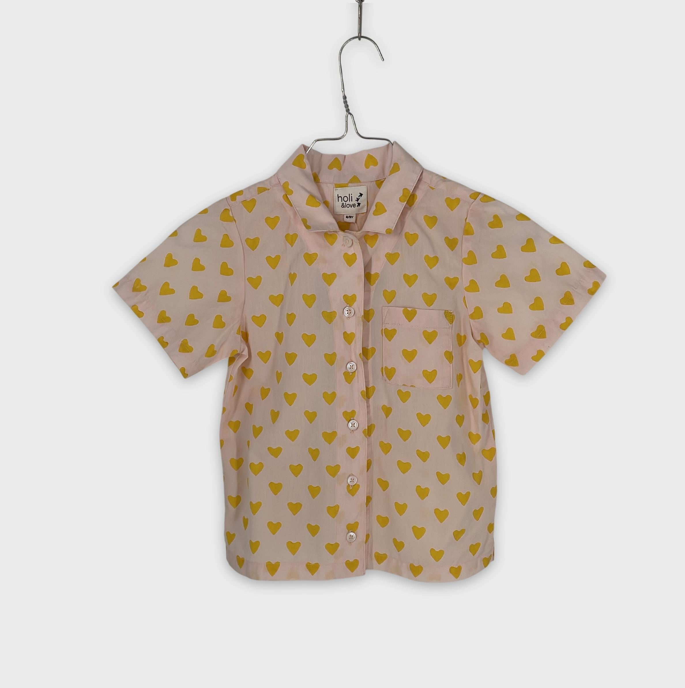 0-Holi & Love - Chemise à cœurs - 8/9 ans