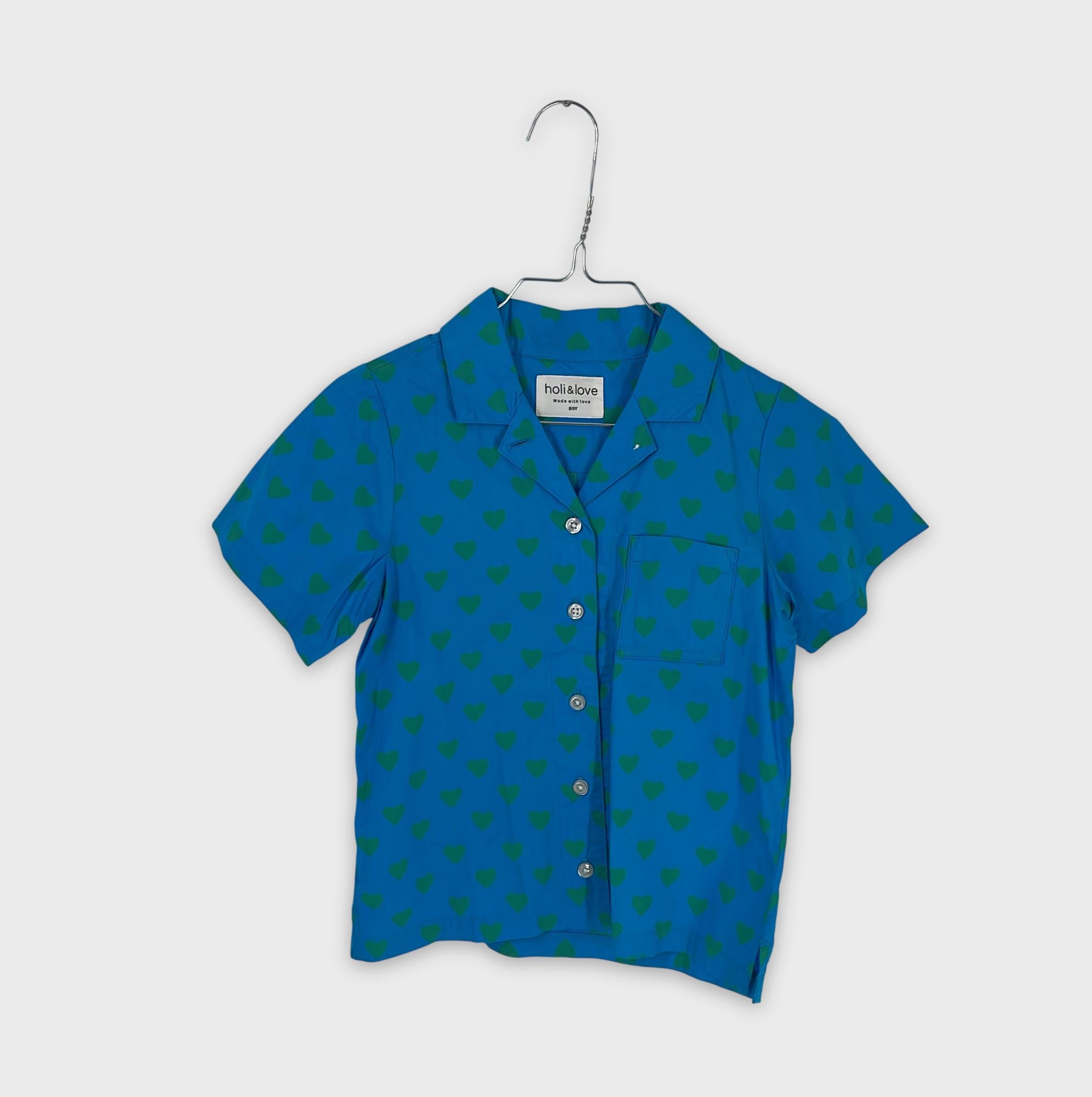 0-Holi&love - Chemise à cœurs - 8/9 ans