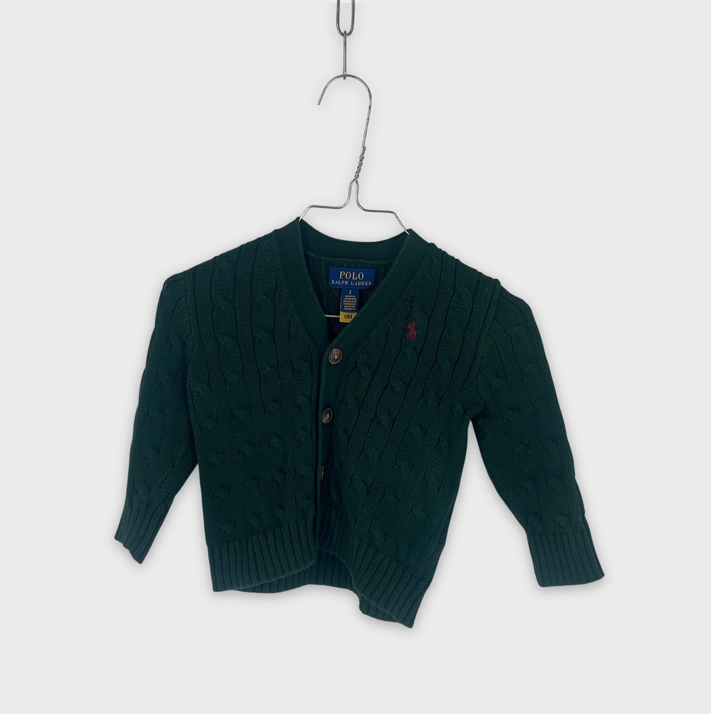 0-Polo Ralph Lauren - Cardigan Maille Torsadée - Taille 2 ans