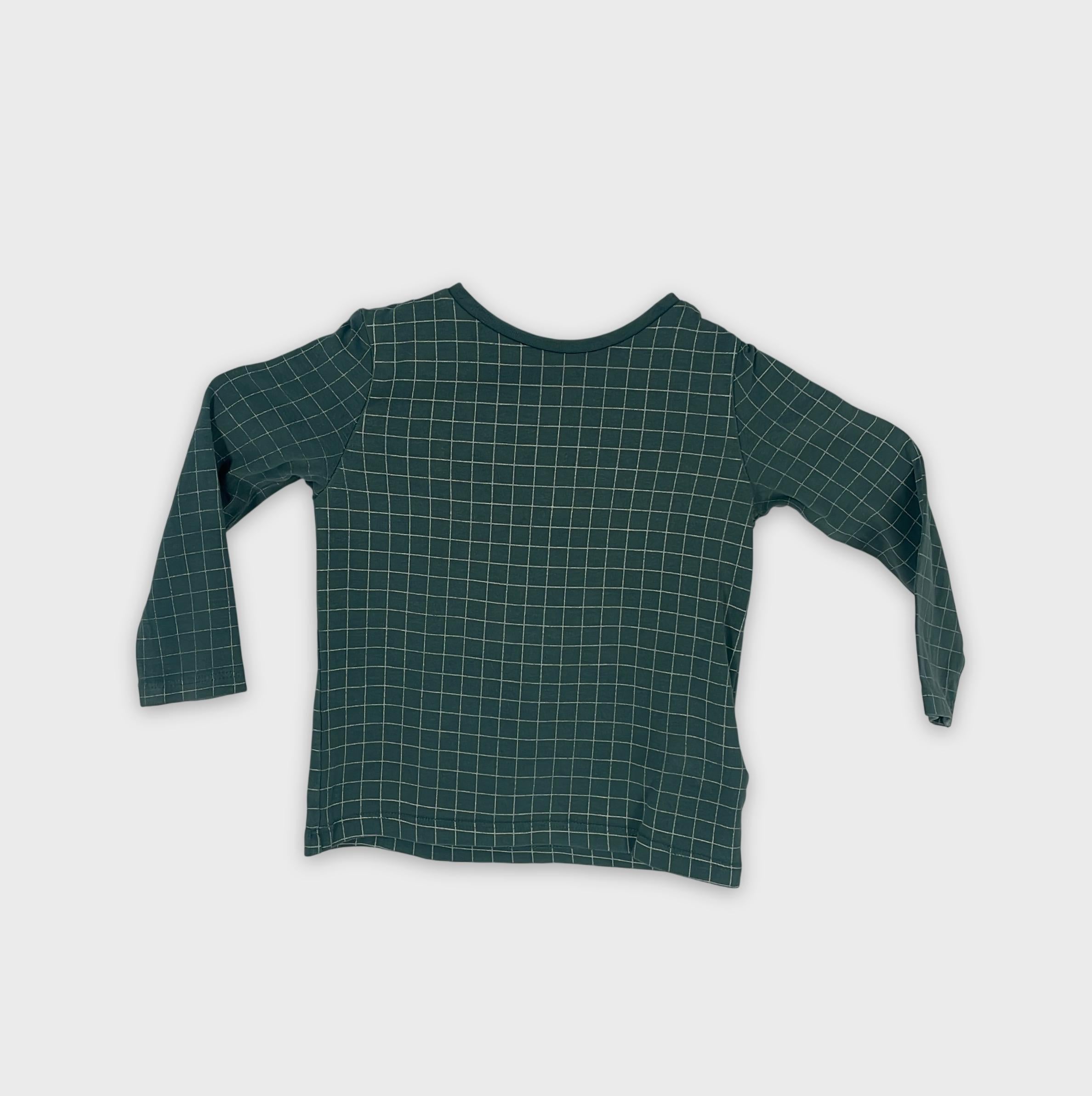 0-JBC - T-shirt manches longues quadrillé - 18 mois