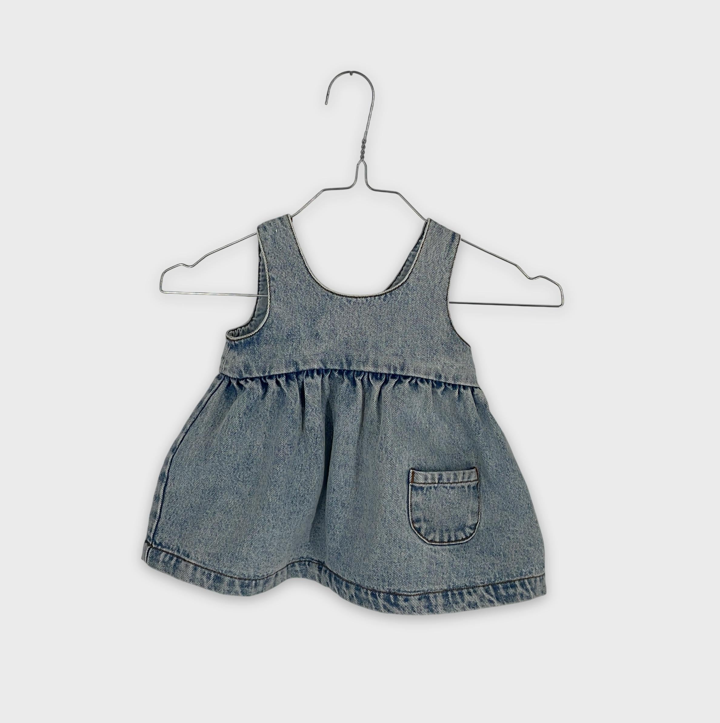 0-PLAY UP - Robe salopette en jean - 9M