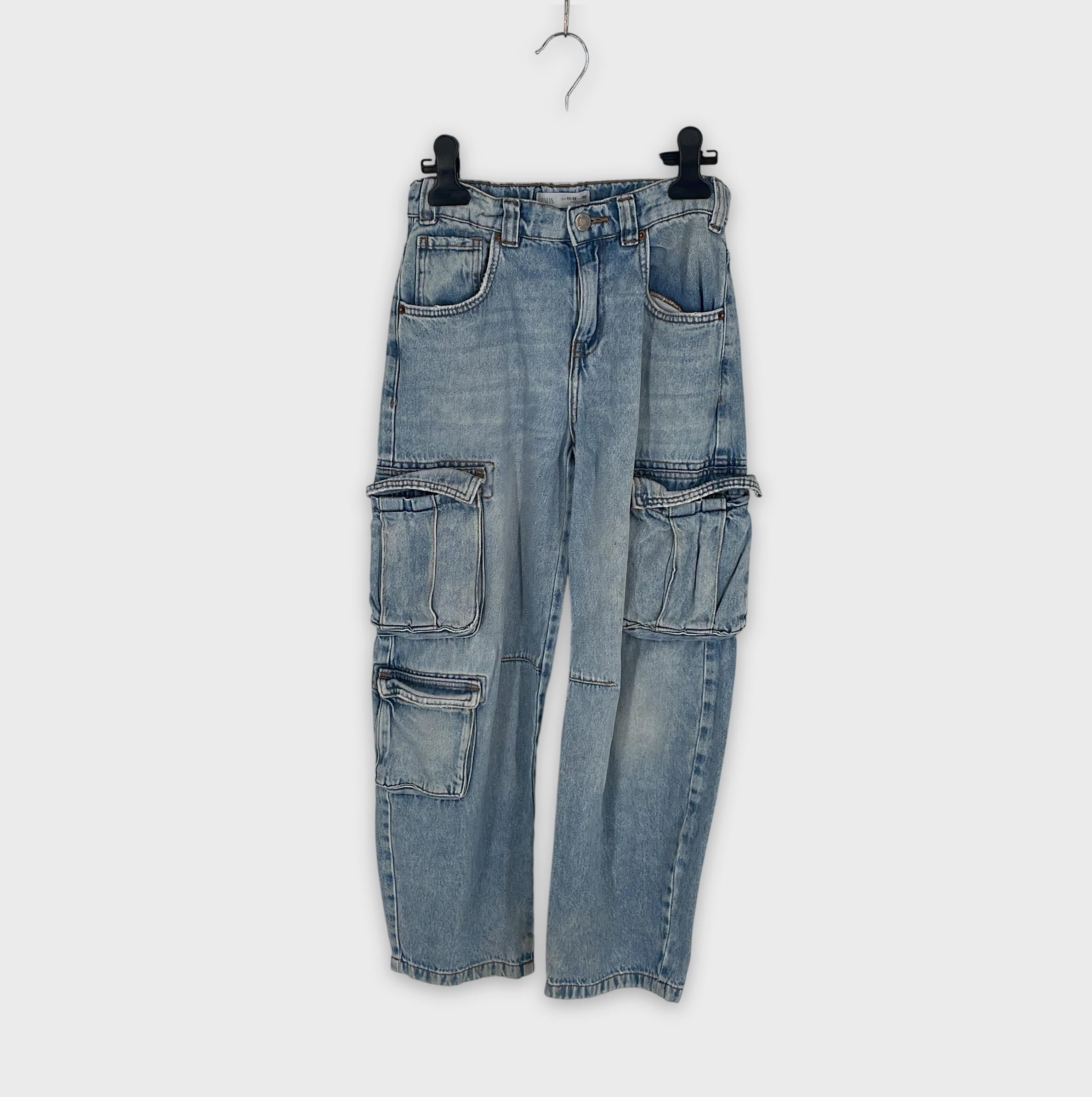 0-ZARA - Jeans Cargo - 11-12 ans