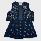 0-ZARA - Gilet Brodé en Velours - 6-7 ans