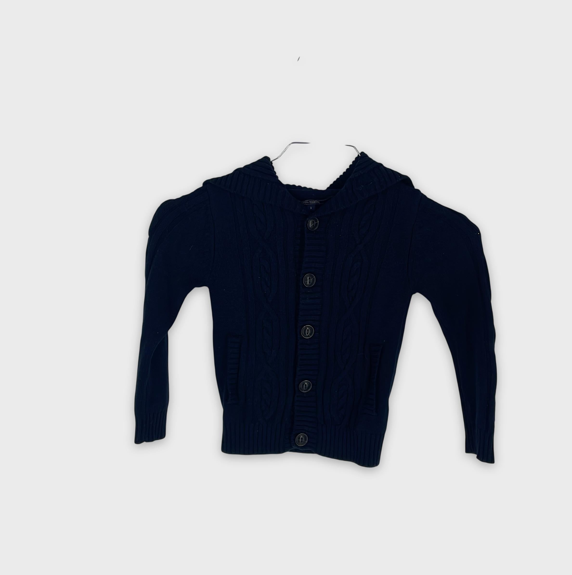 0-ASTON MARTIN - Cardigan à Torsades - Taille 3 (Enfant)