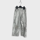 0-Zara - Pantalon Métallisé - Taille S/M