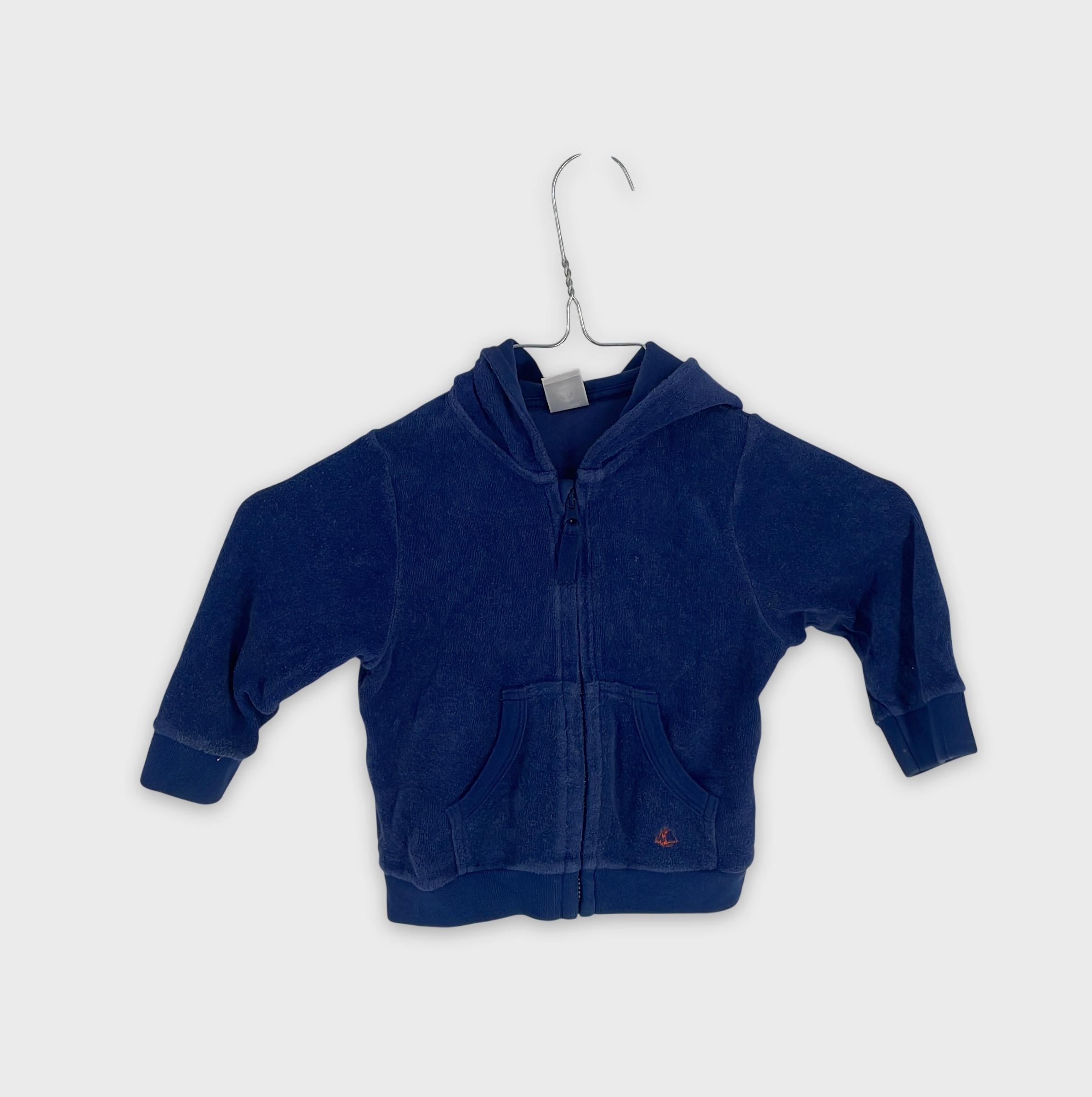 0-Petit Bateau - Gilet à capuche - 12 mois/74cm