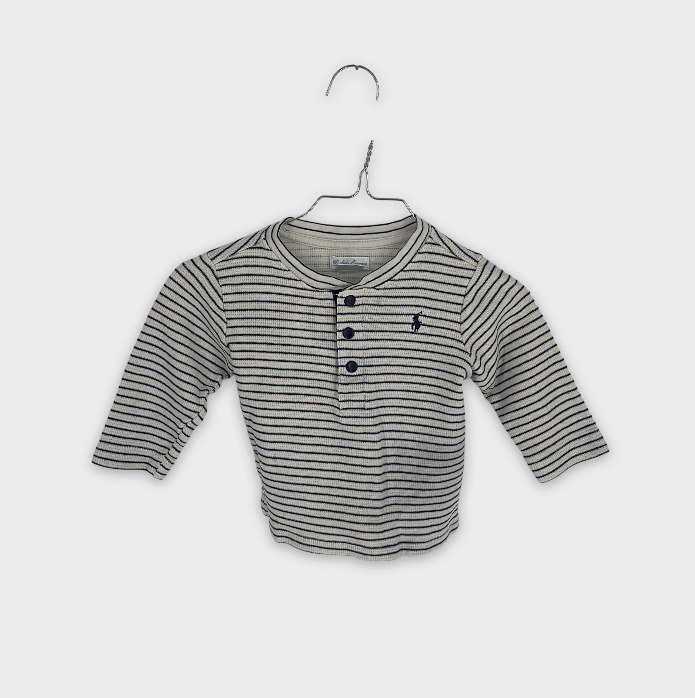 0-Ralph Lauren - Haut rayé Henley - 12M