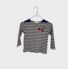 0-Bonpoint - T-shirt rayé brodé cerises - 4 ans