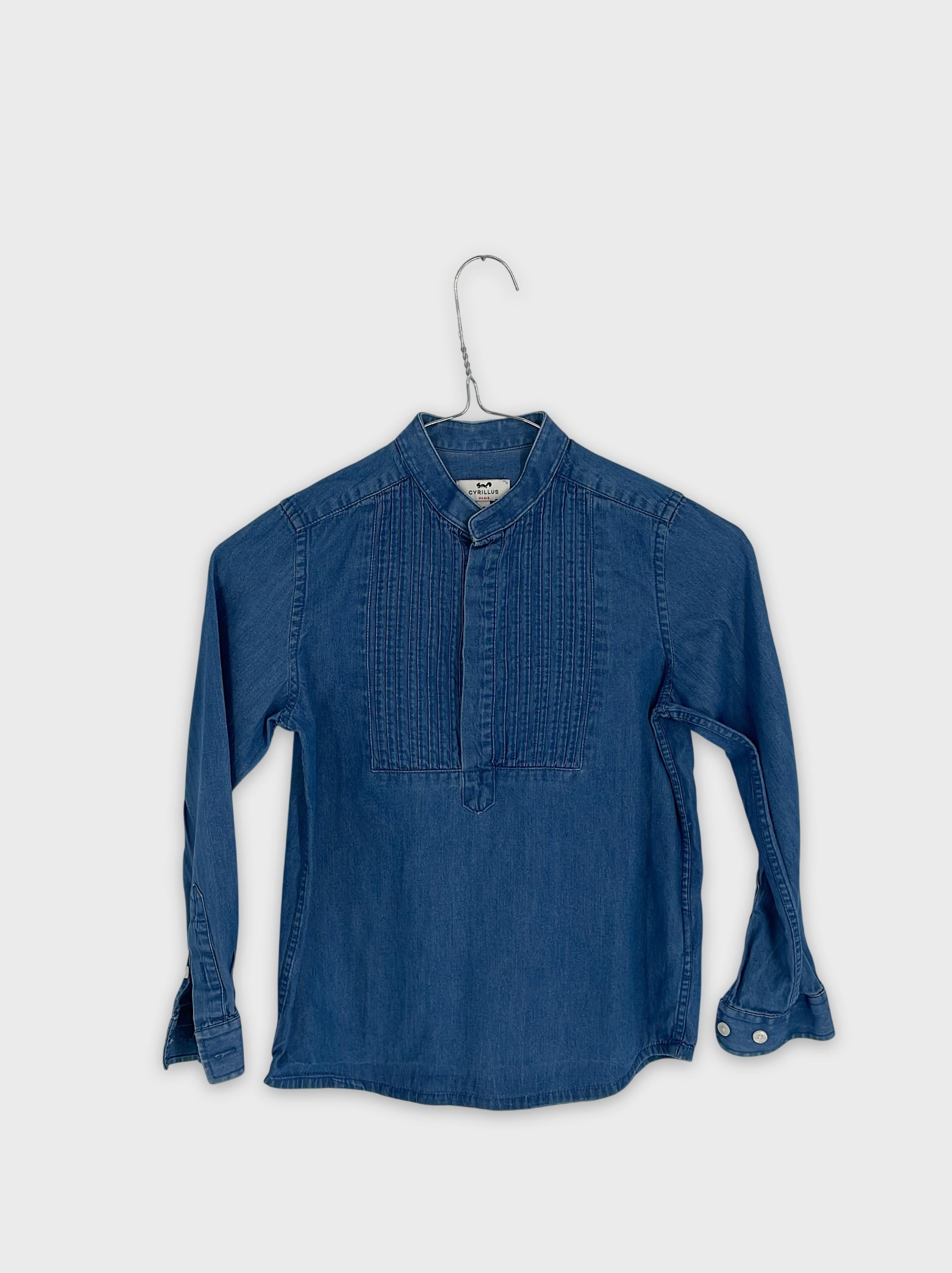 0-Cyrillus - Chemise denim plissée - Taille 8 ans