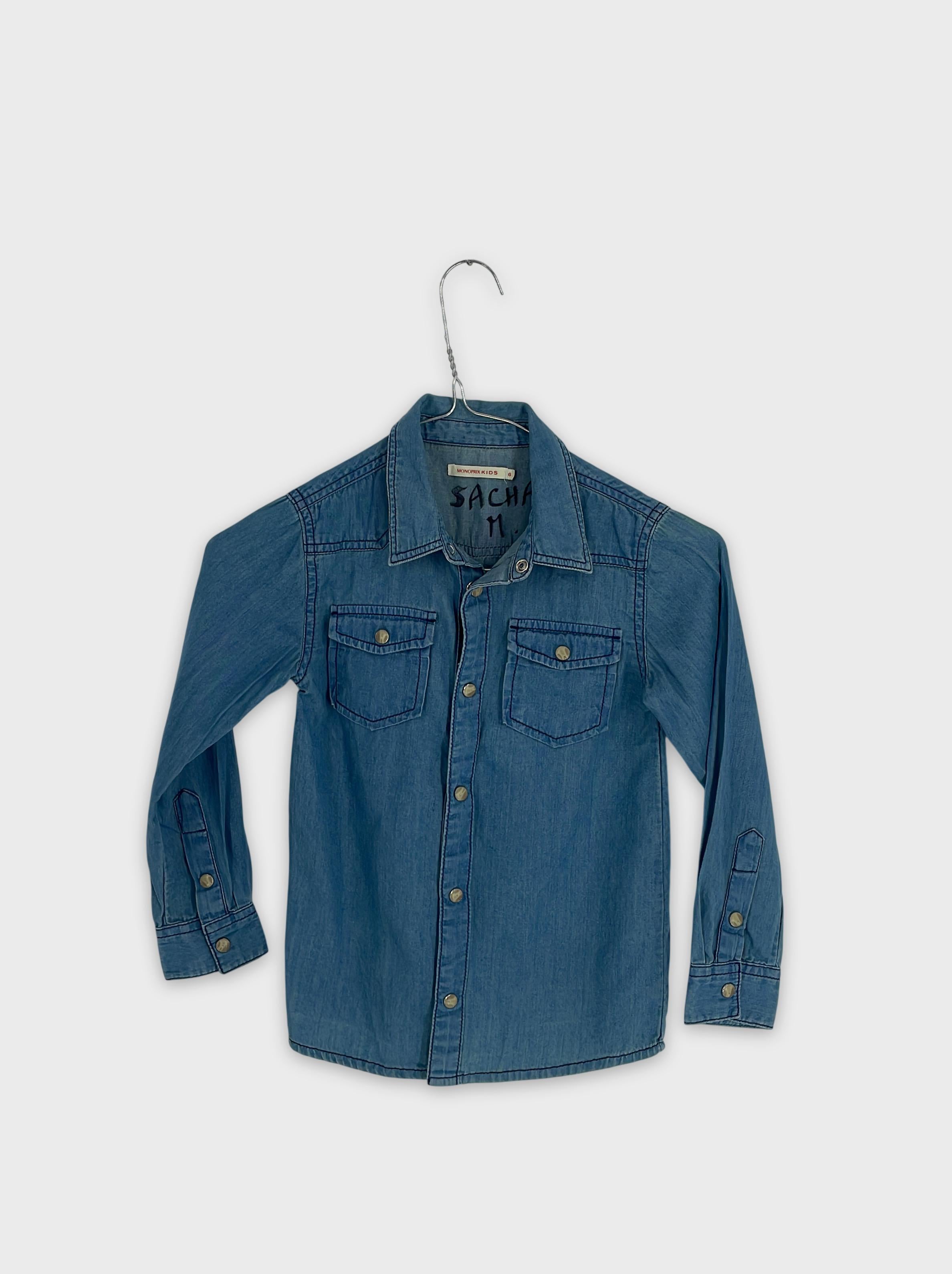 0-Monoprix Kids - Chemise en jean - 6 ans