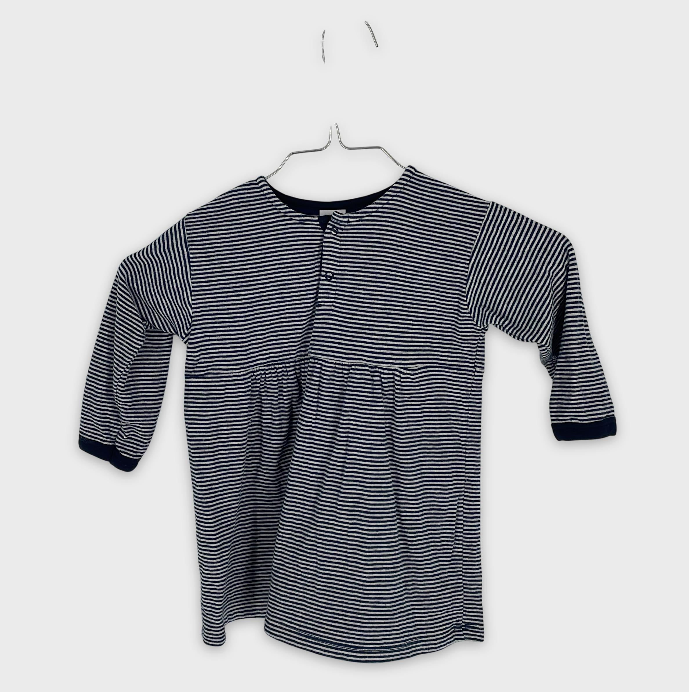 0-Petit Bateau - Robe / Tunique Marinière - 18m