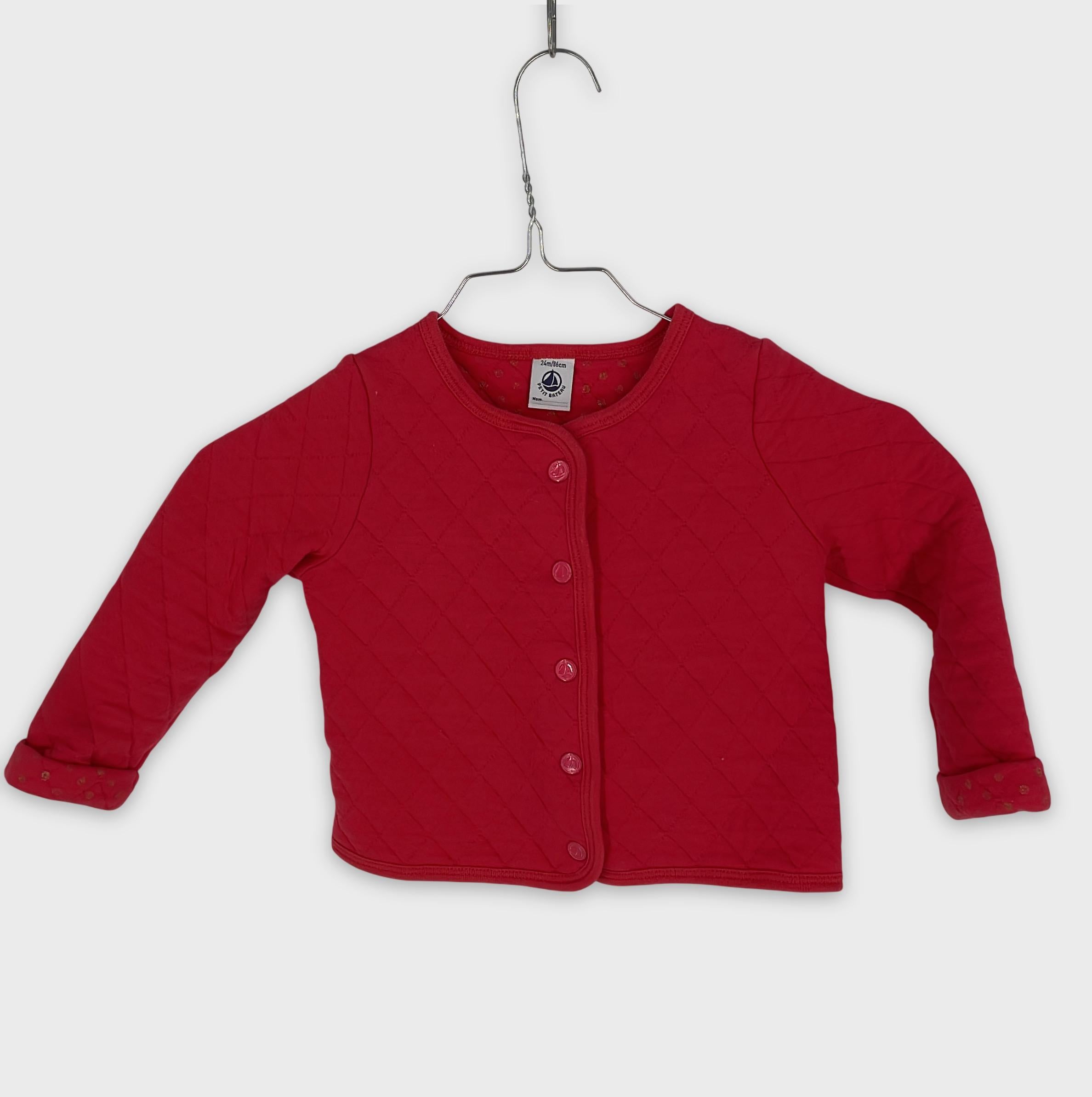 0-Petit Bateau - Cardigan matelassé - 24m/86cm