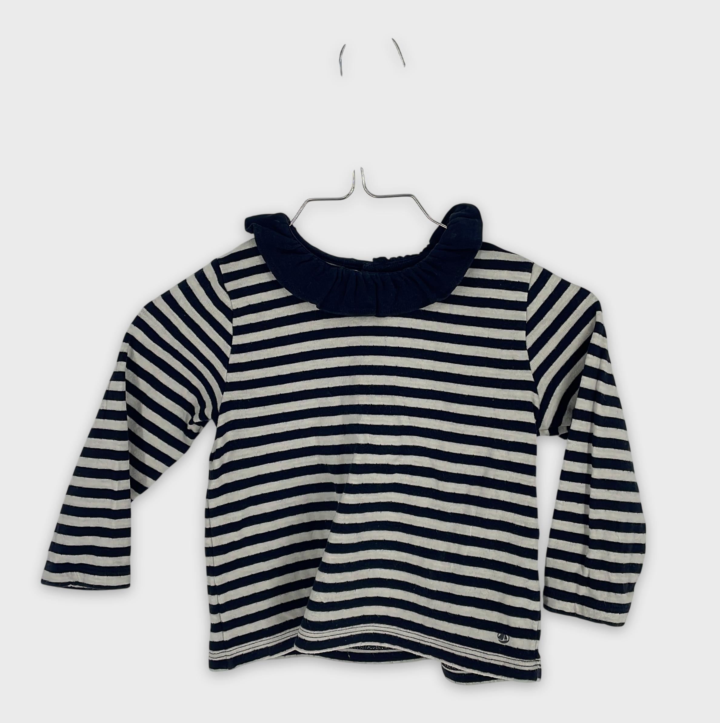 0-Petit Bateau - T-shirt rayé - 24m/86cm