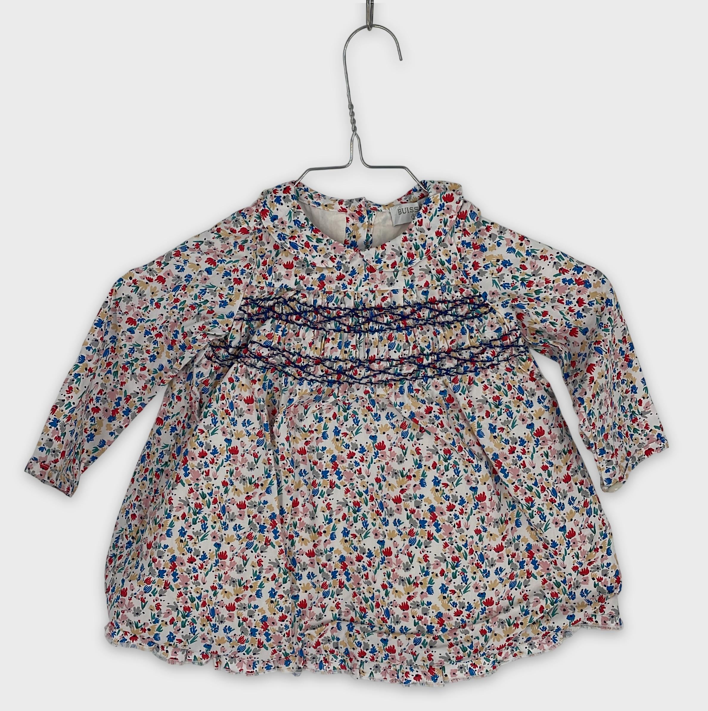 0-Buissonnière & Babies - Blouse Fleurie Smockée - 18M