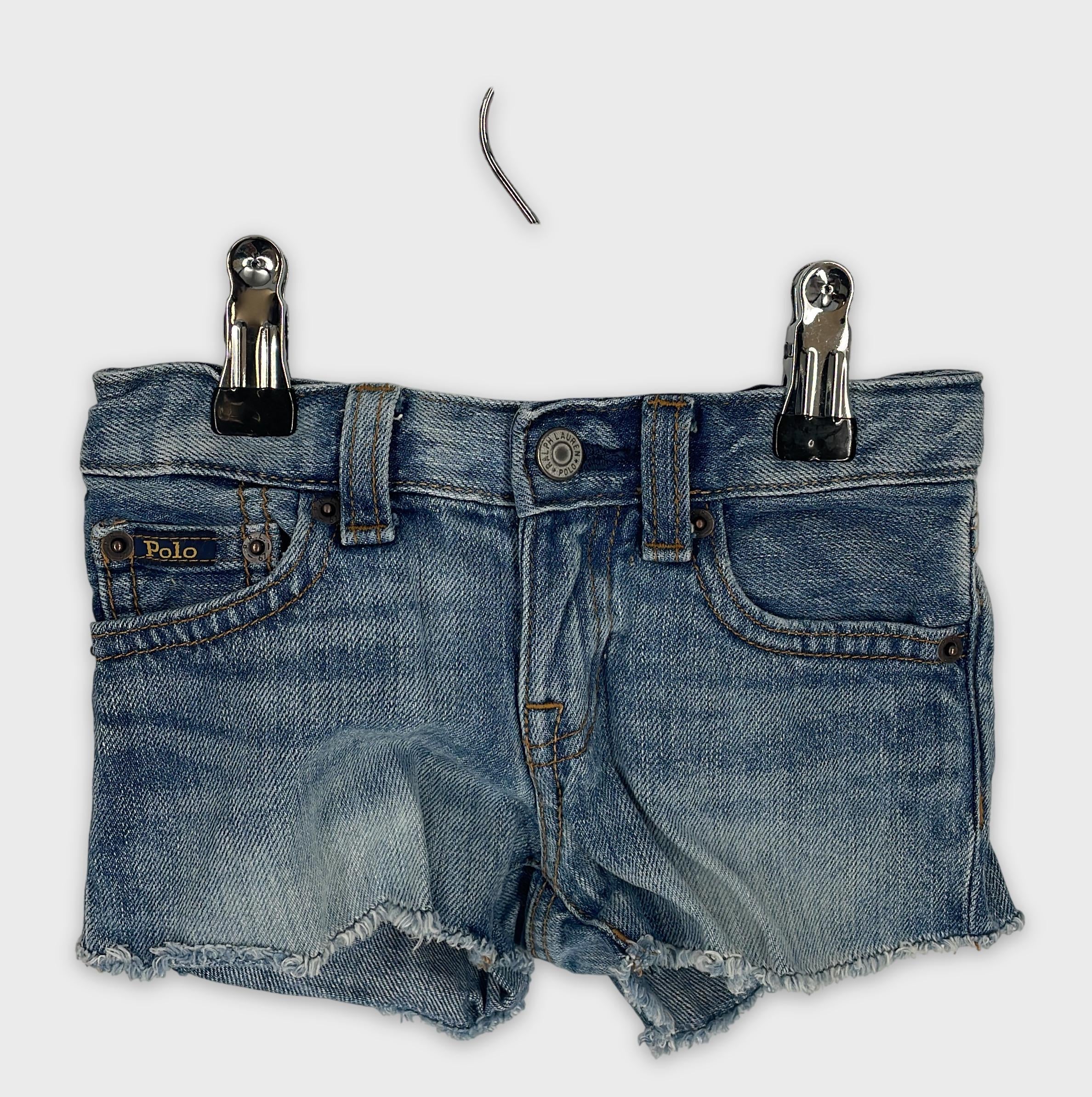 0-Polo Ralph Lauren - Short en Jean - 12/18 mois