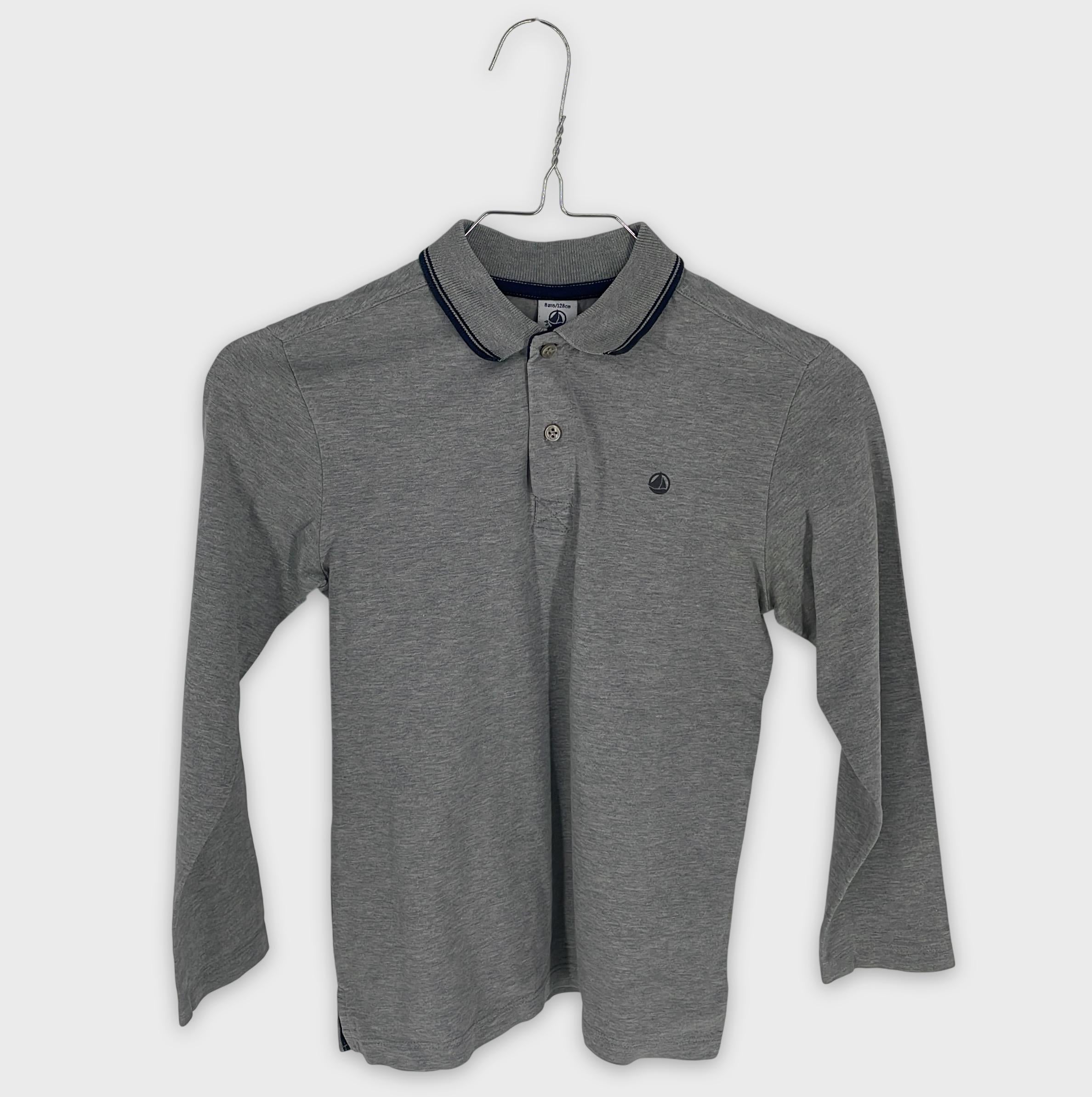 0-Petit Bateau - Polo Manches Longues - 8 ans