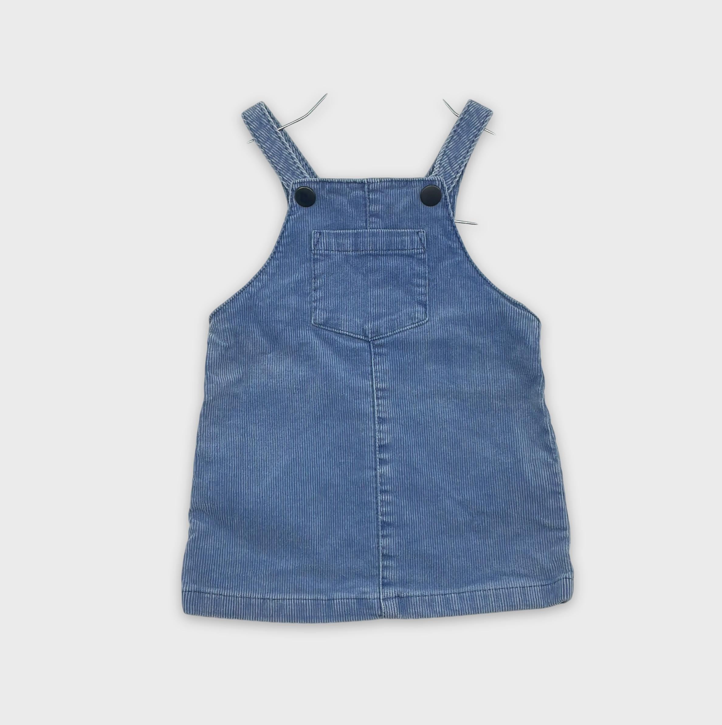 0-P'TIT FILOU - Robe Salopette en Coton Côtelé - 6M