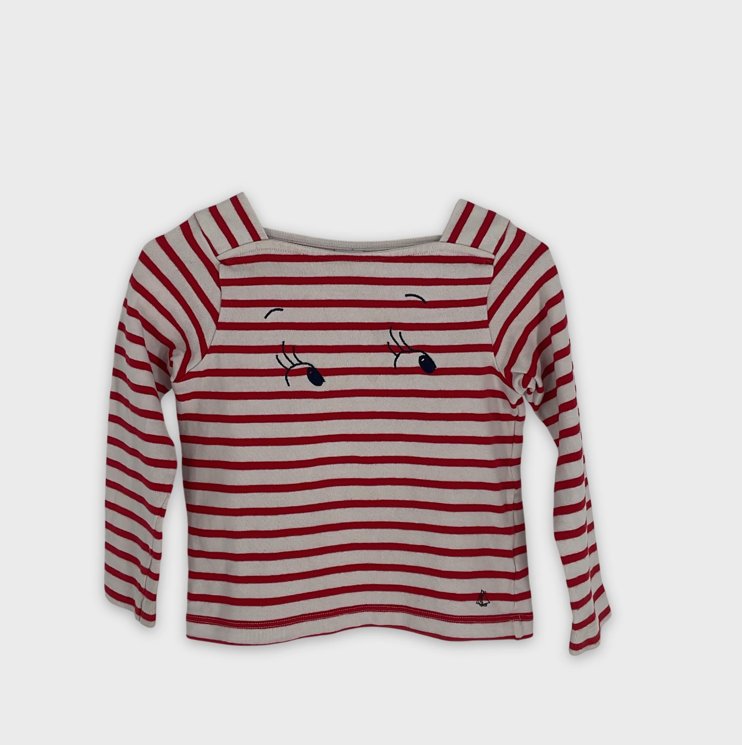 0-T-shirt manches longues Petit Bateau 5 ans