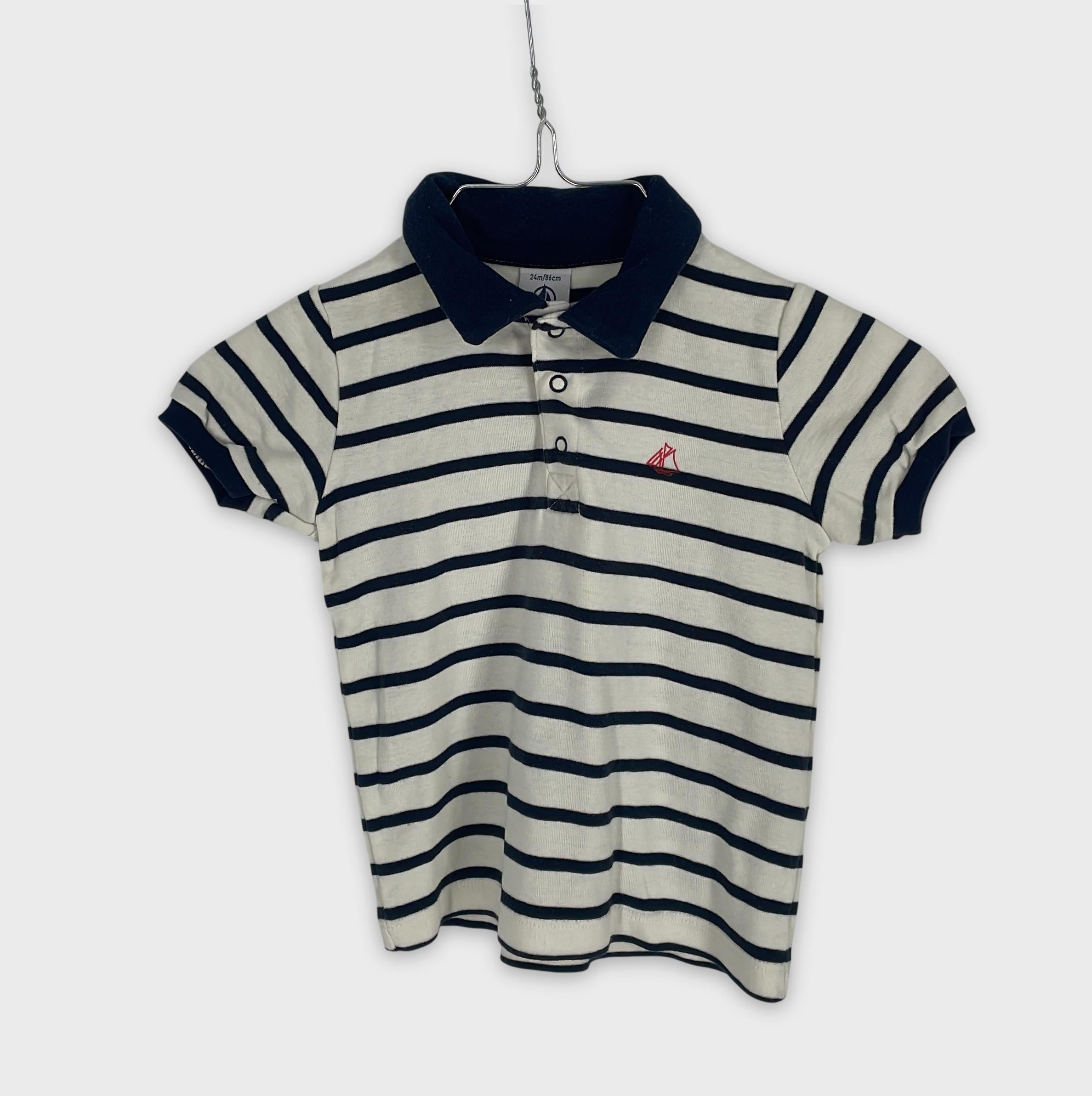 0-T-shirt manches courtes Petit Bateau 24 mois