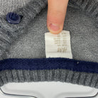 1-Pull H&M bicolore gris et bleu marine 👕
