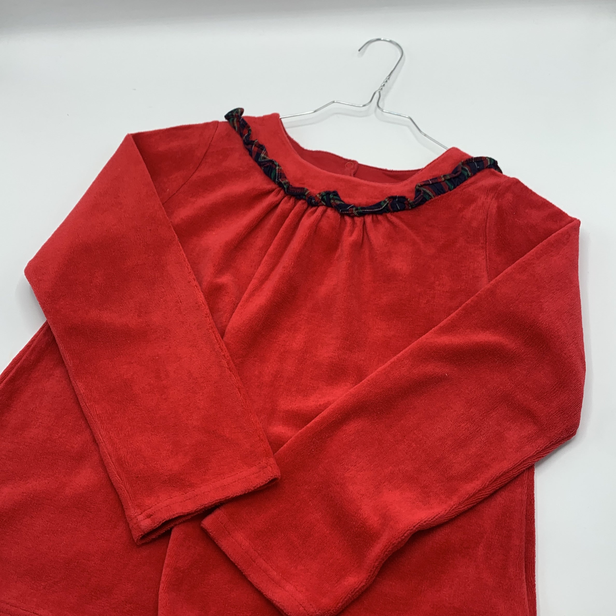 1-Cyrillus Ensemble Haut et Pantalon Rouge Enfant 👧