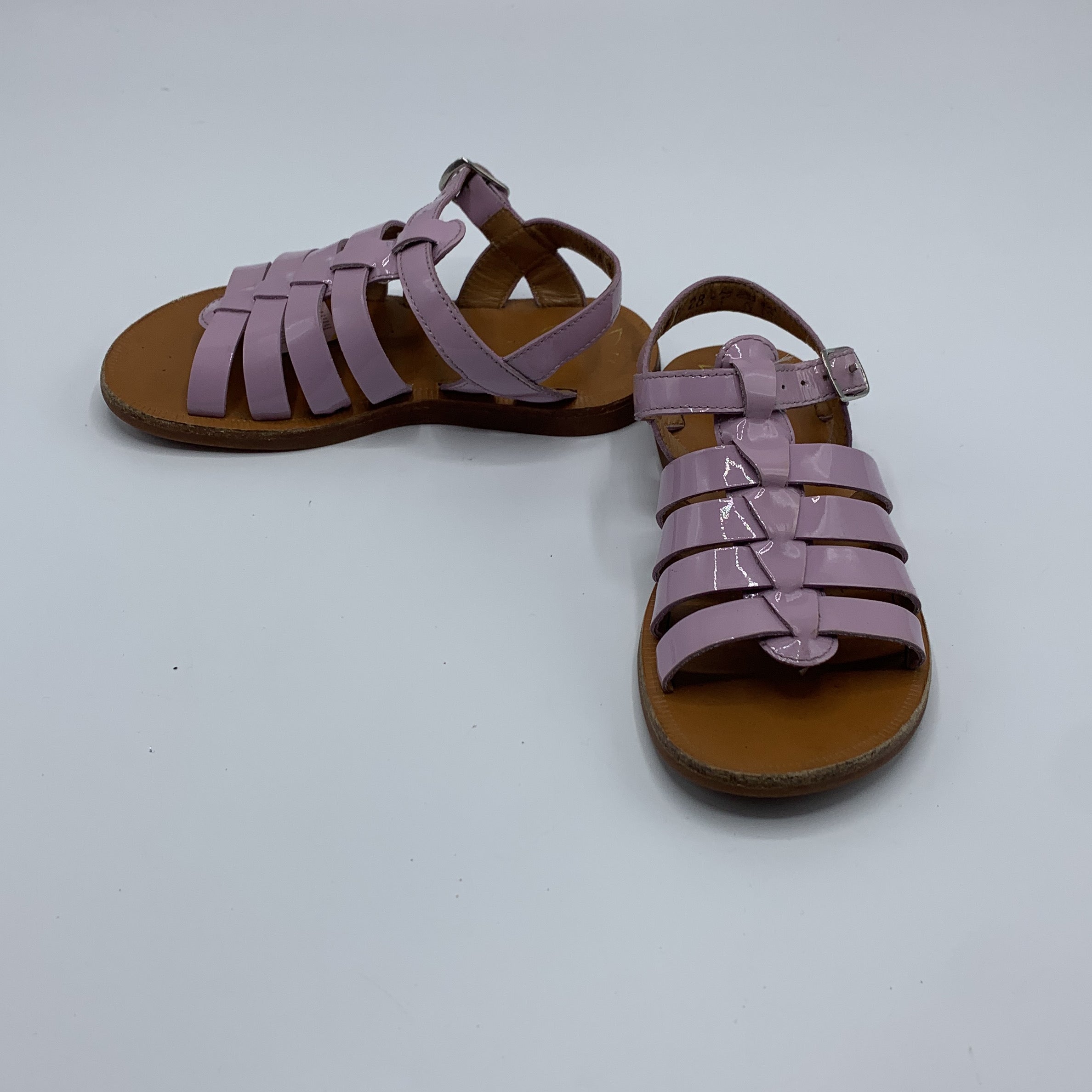 1-Pola Dadi 💜 Sandales en cuir verni T28