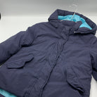 1-H&M 🧥 Doudoune enfant bleu marine et turquoise