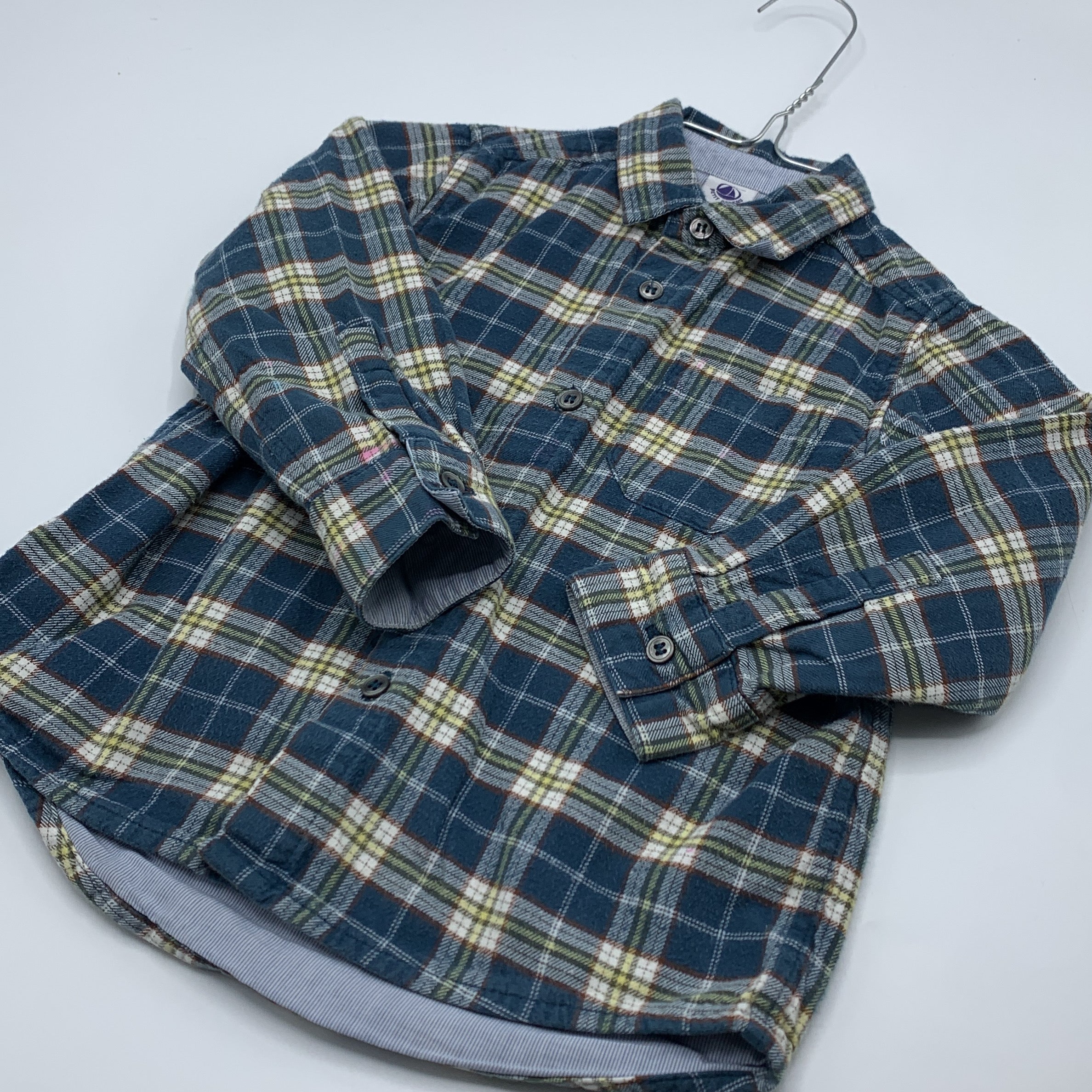 1-Chemise à carreaux Petit Bateau ⛵️ 3 ans